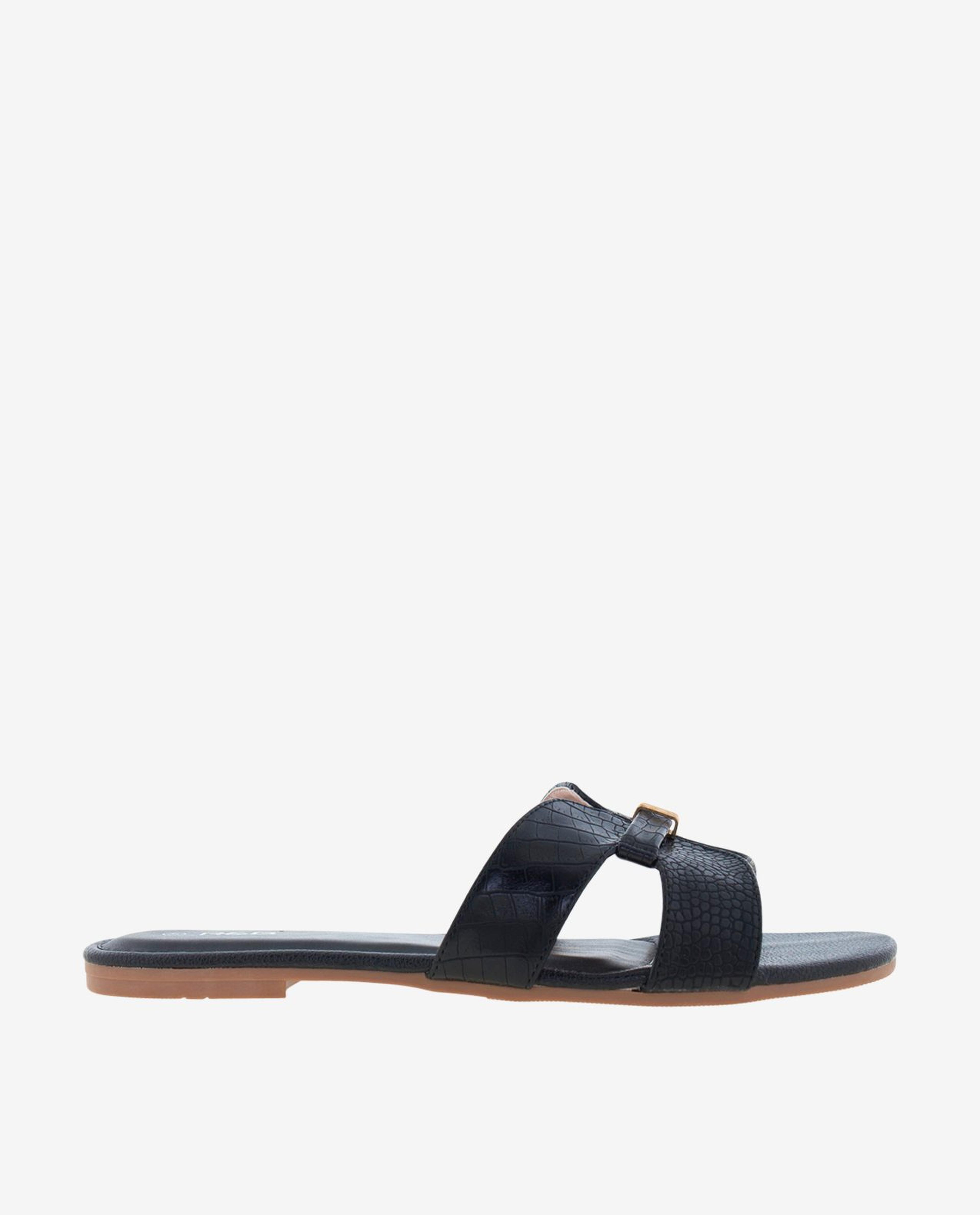 Black Open-Toe Slippers