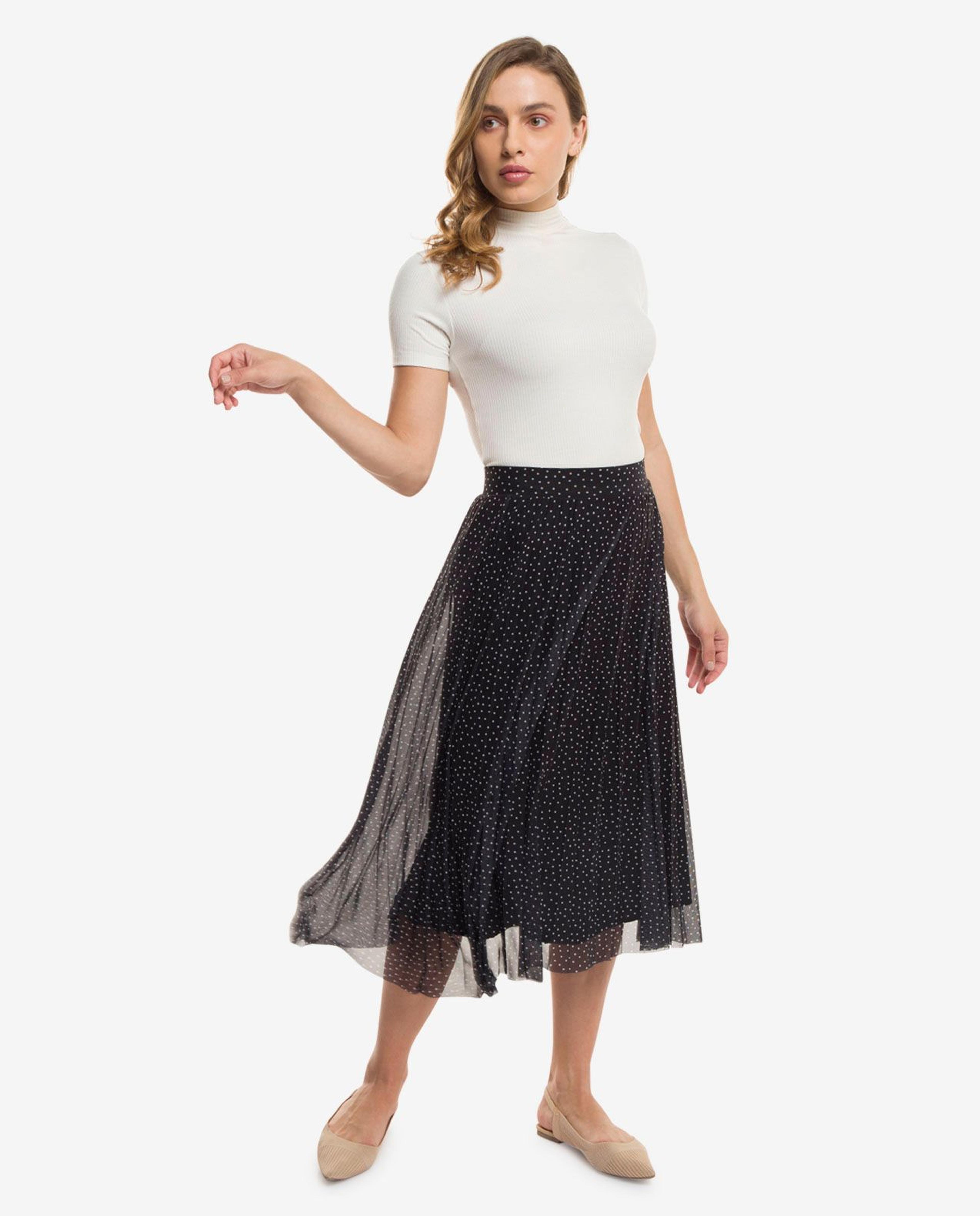 Black Pleated Skirt