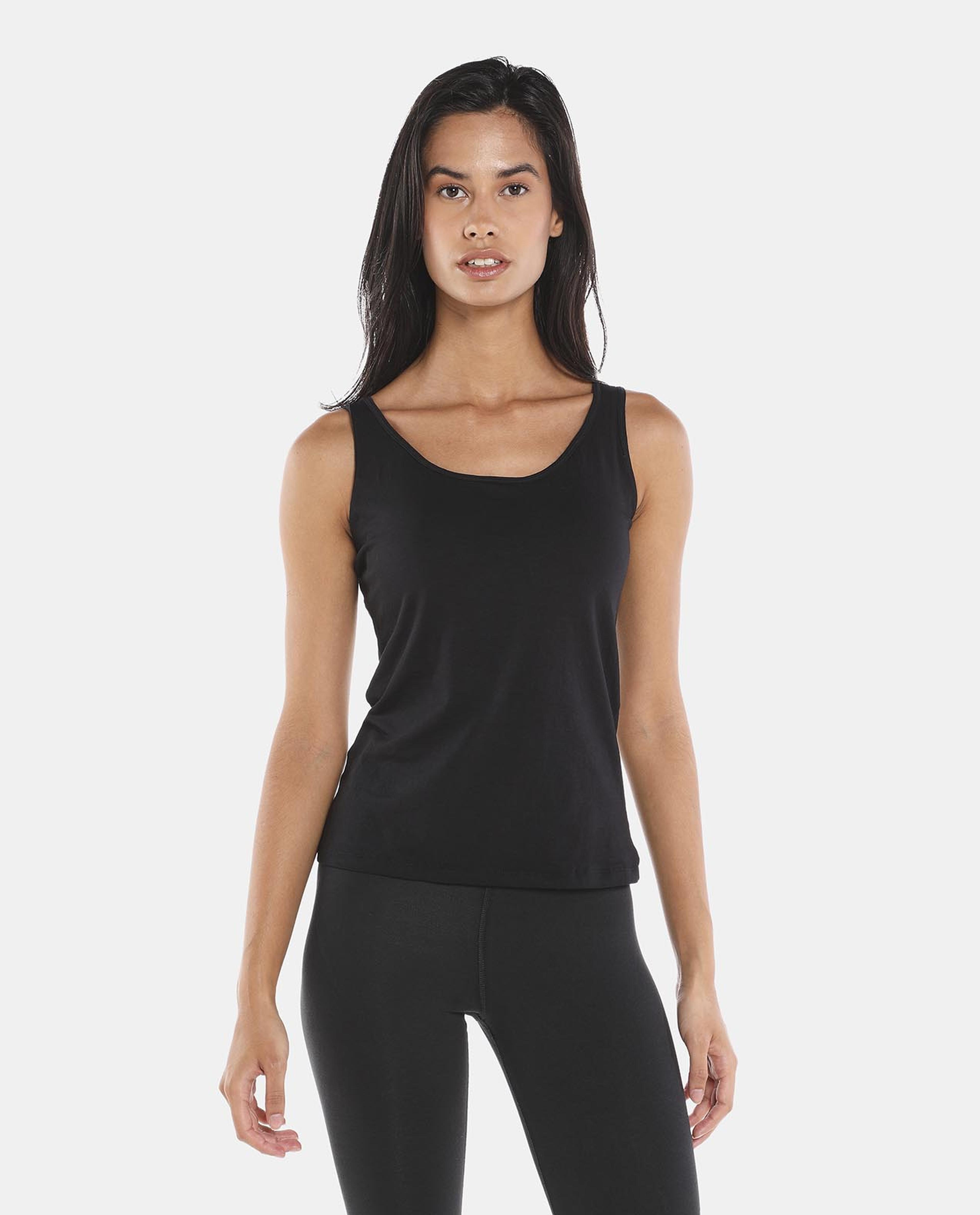 Black Ribbed Crop Tank Top