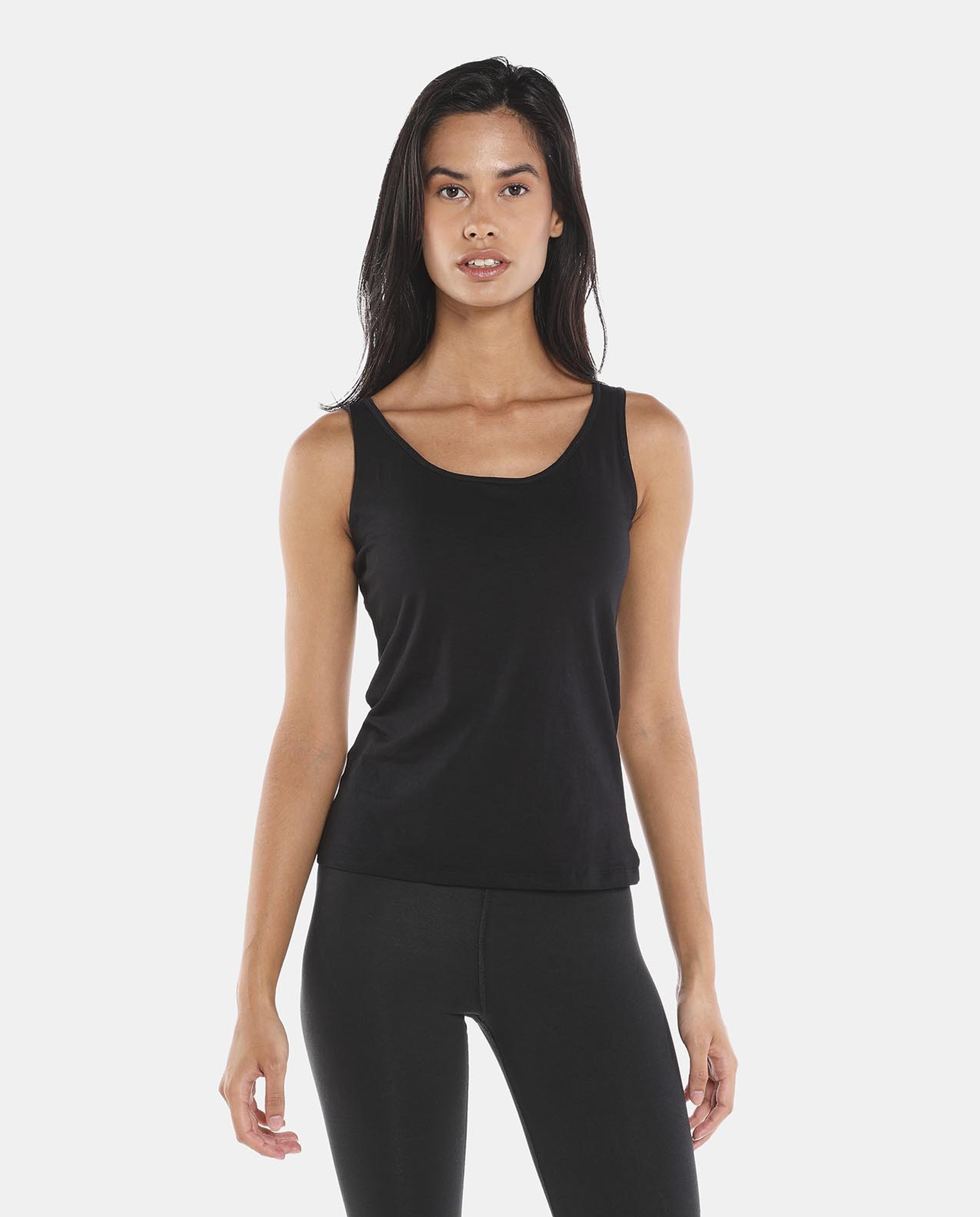 Black Ribbed Crop Tank Top
