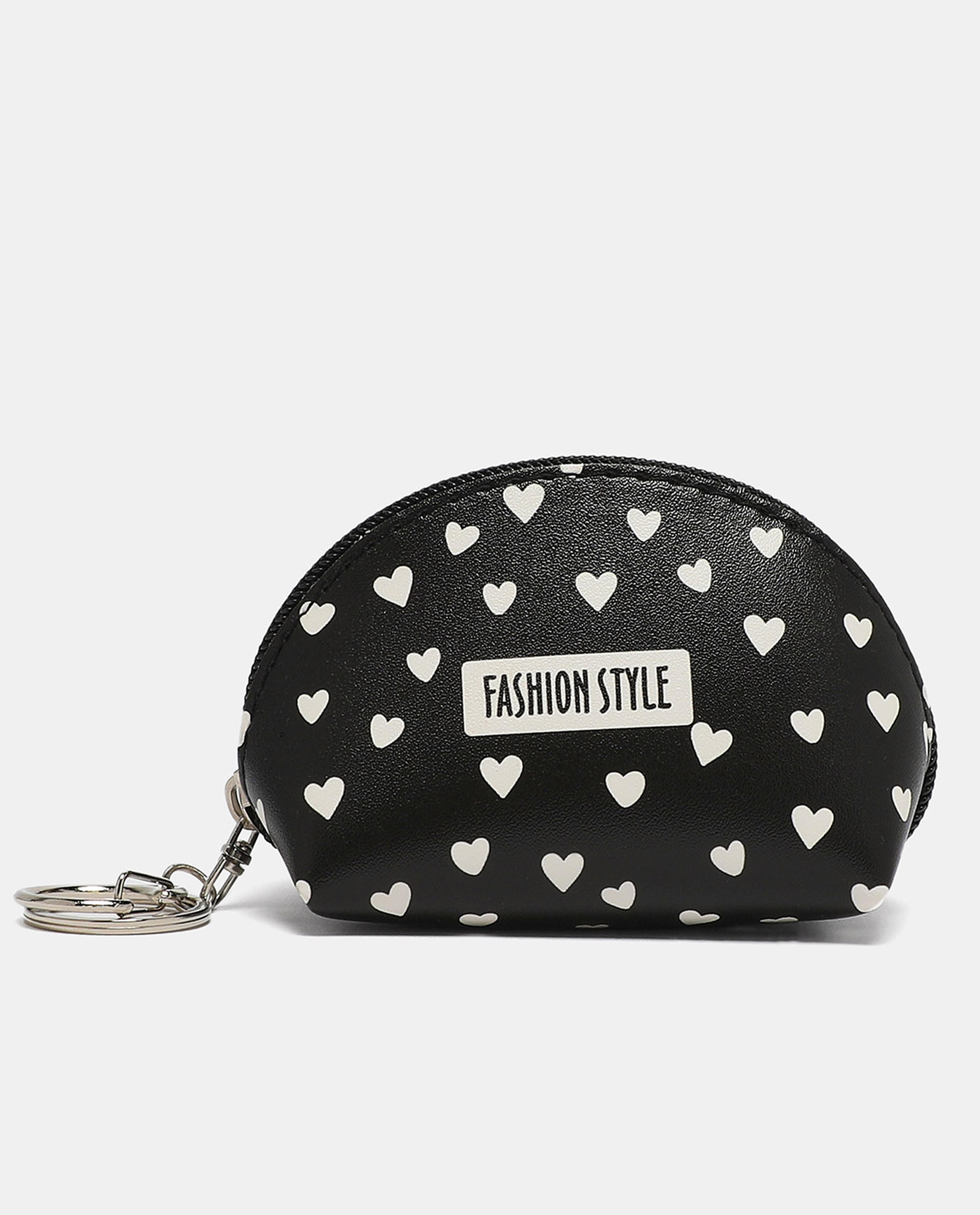 R&B Black Mini Round Coin Purse