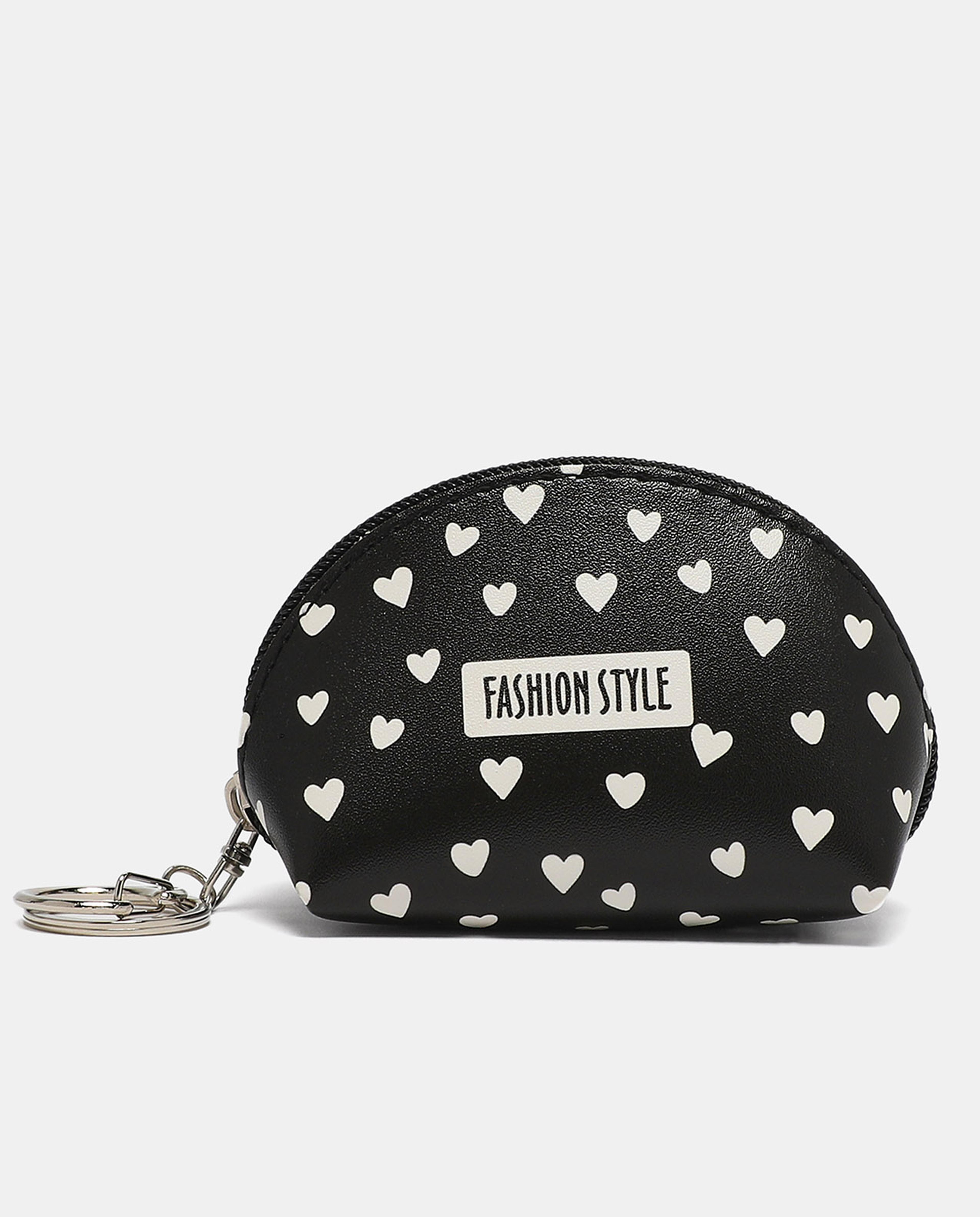 R&B Black Mini Round Coin Purse