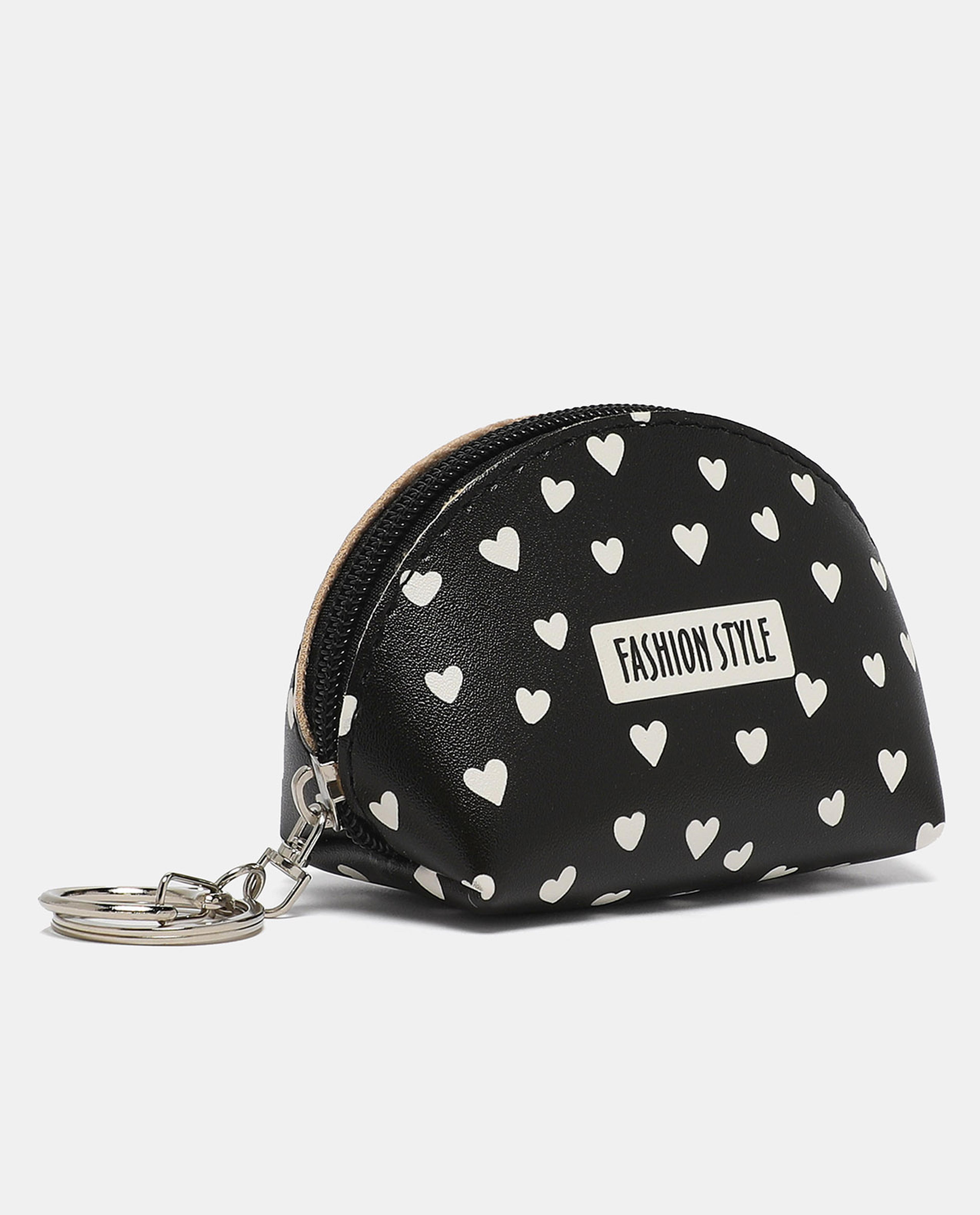 R&B Black Mini Round Coin Purse
