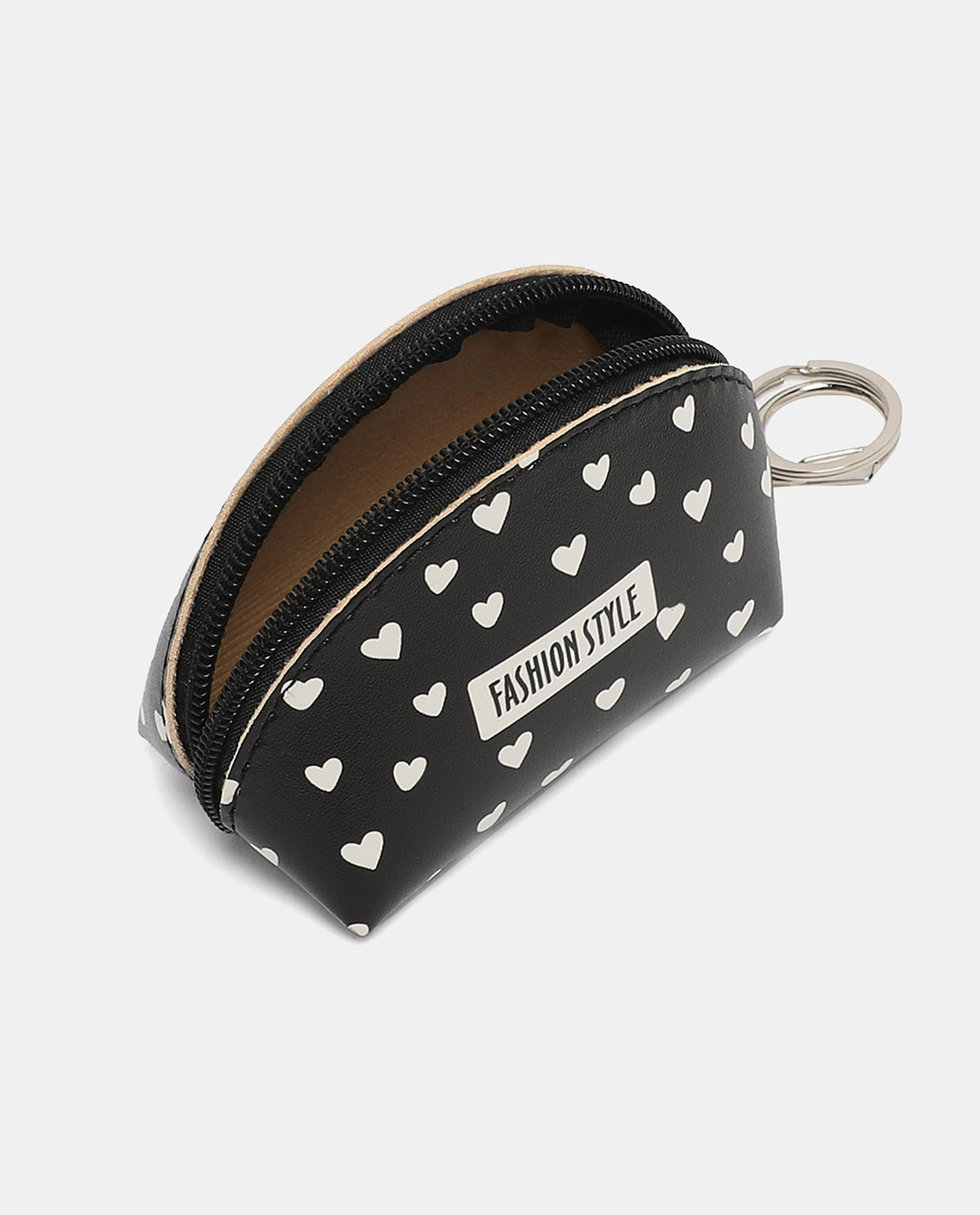 R&B Black Mini Round Coin Purse