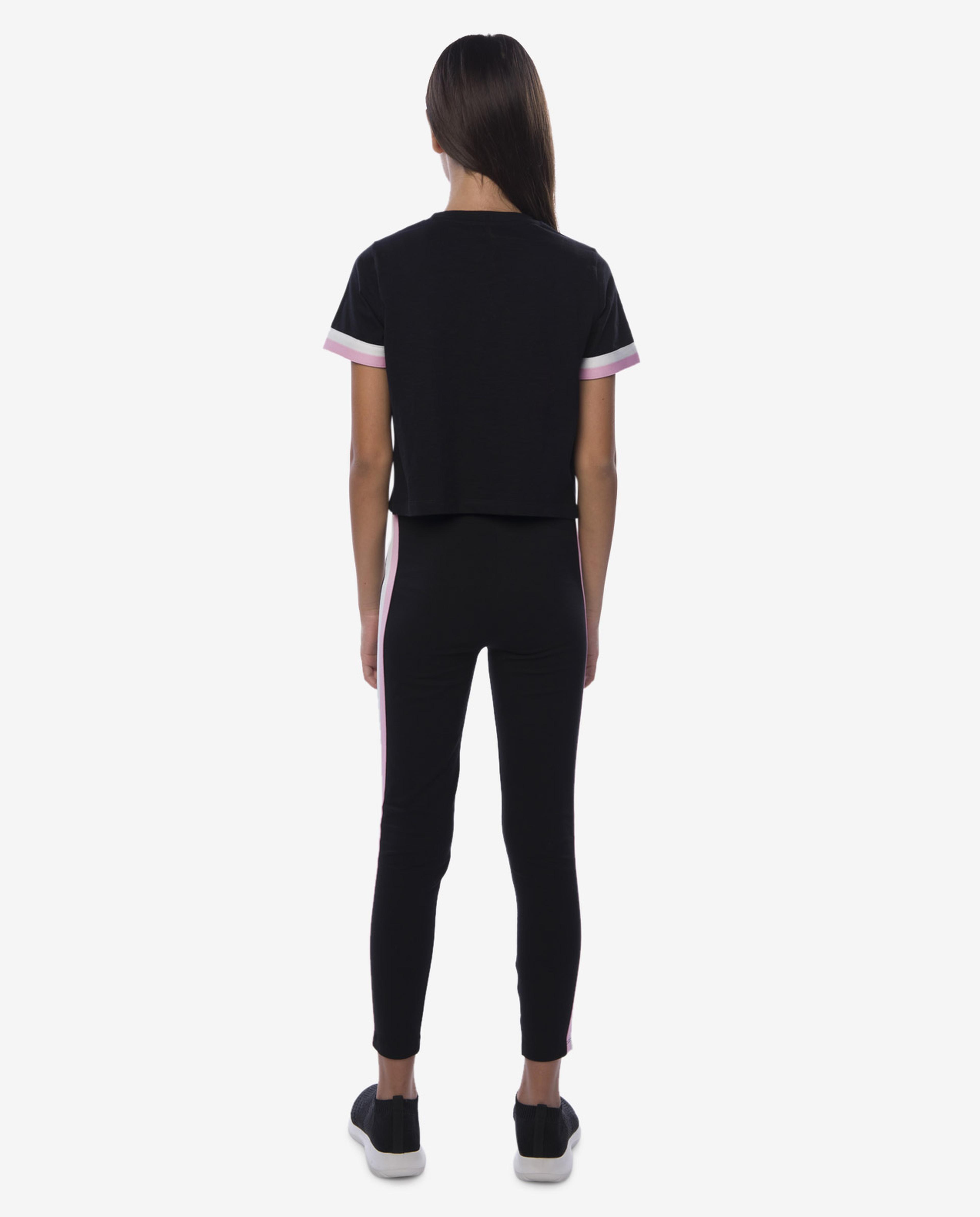 Black Crop Top and Legging Set
