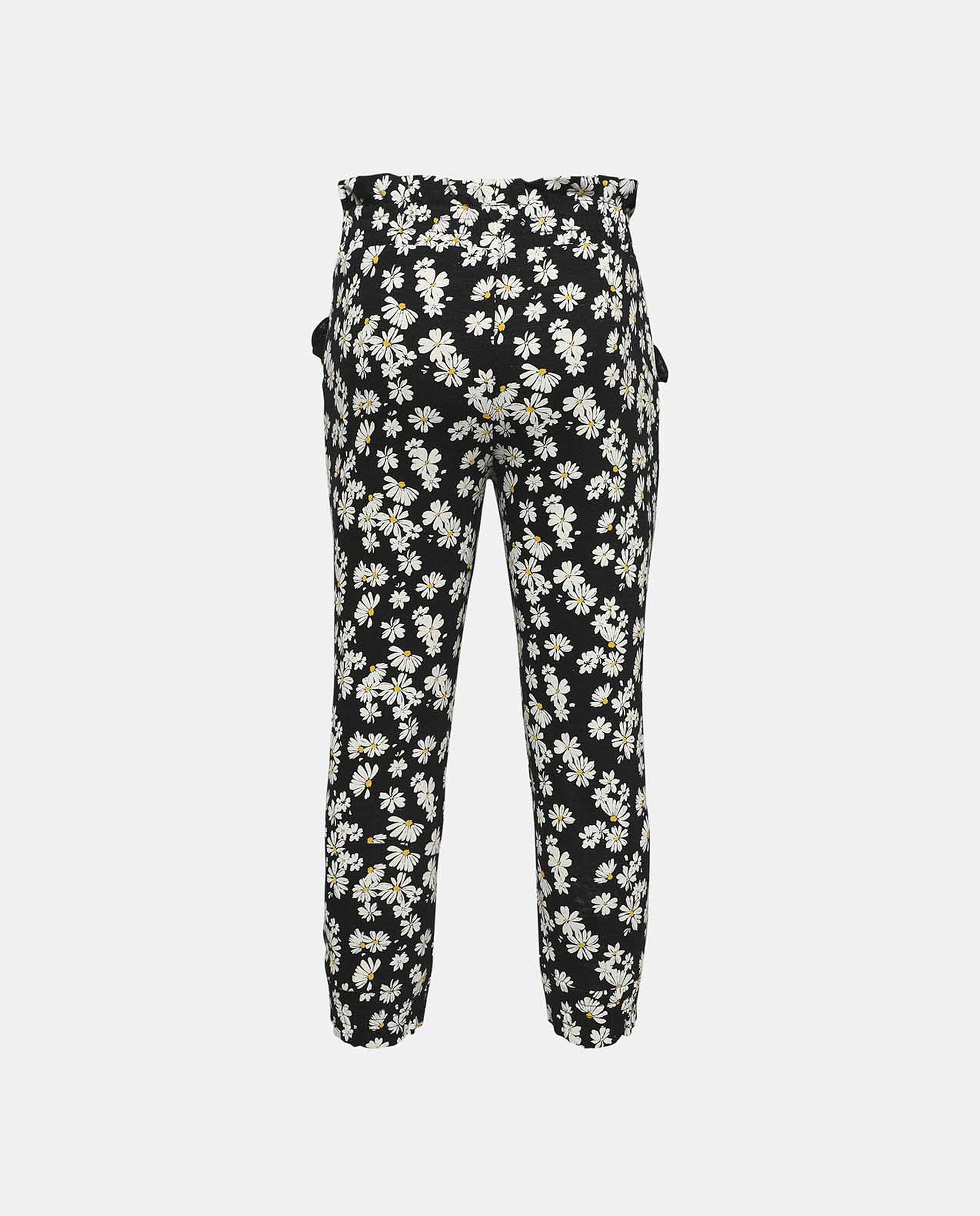 Black All Over Printed Pants