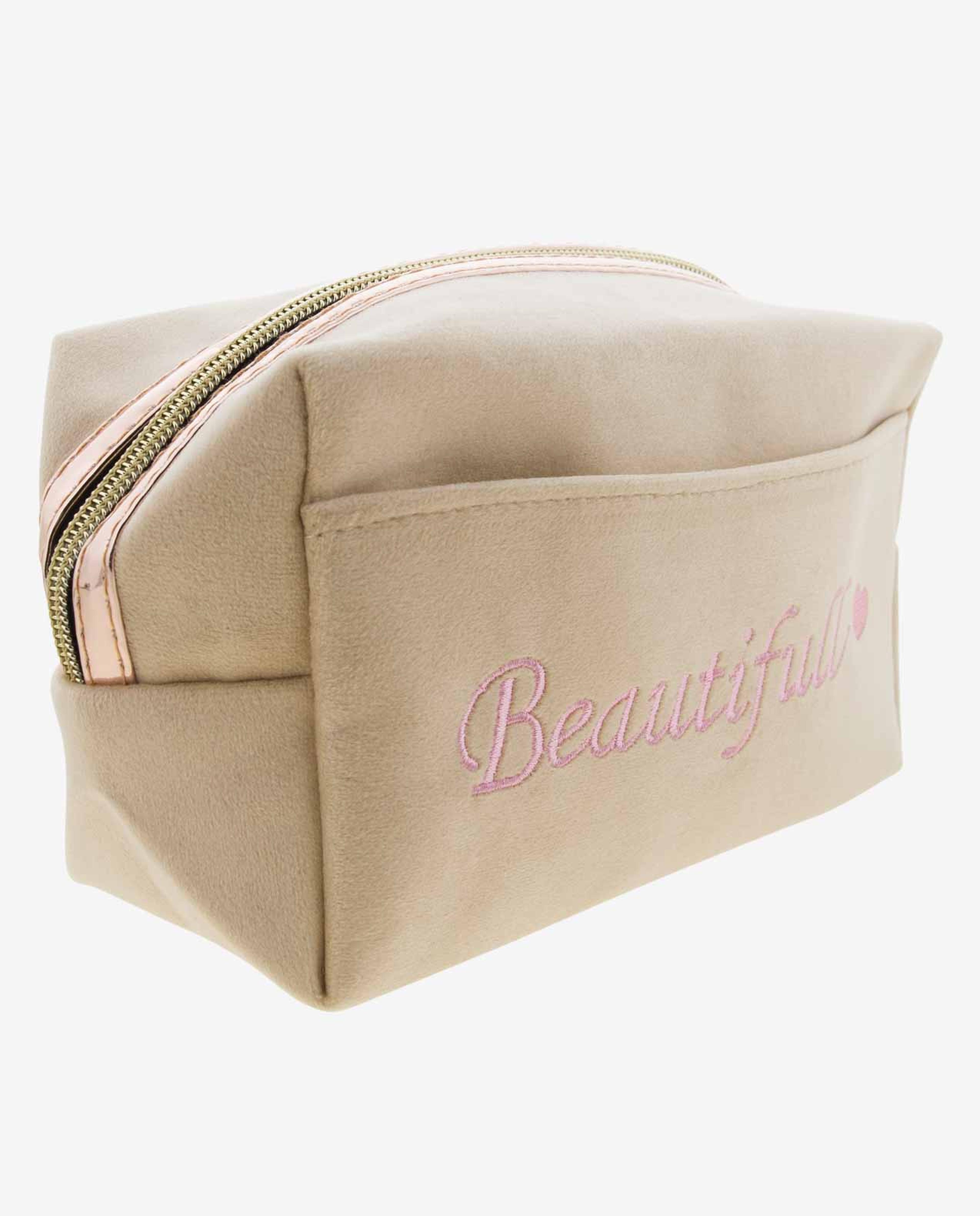 Beige PU Pouch