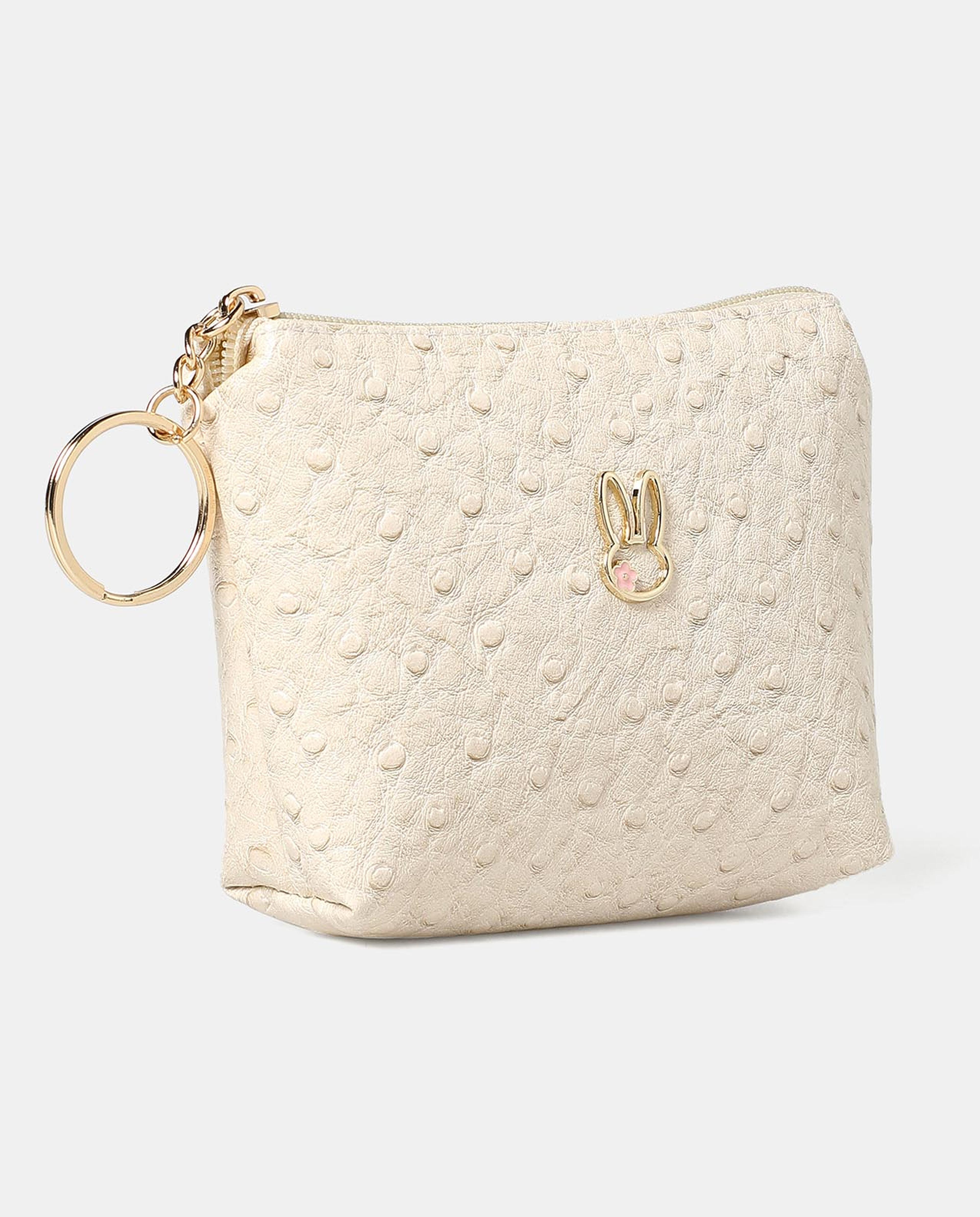 R&B Beige Mini Coin Purse
