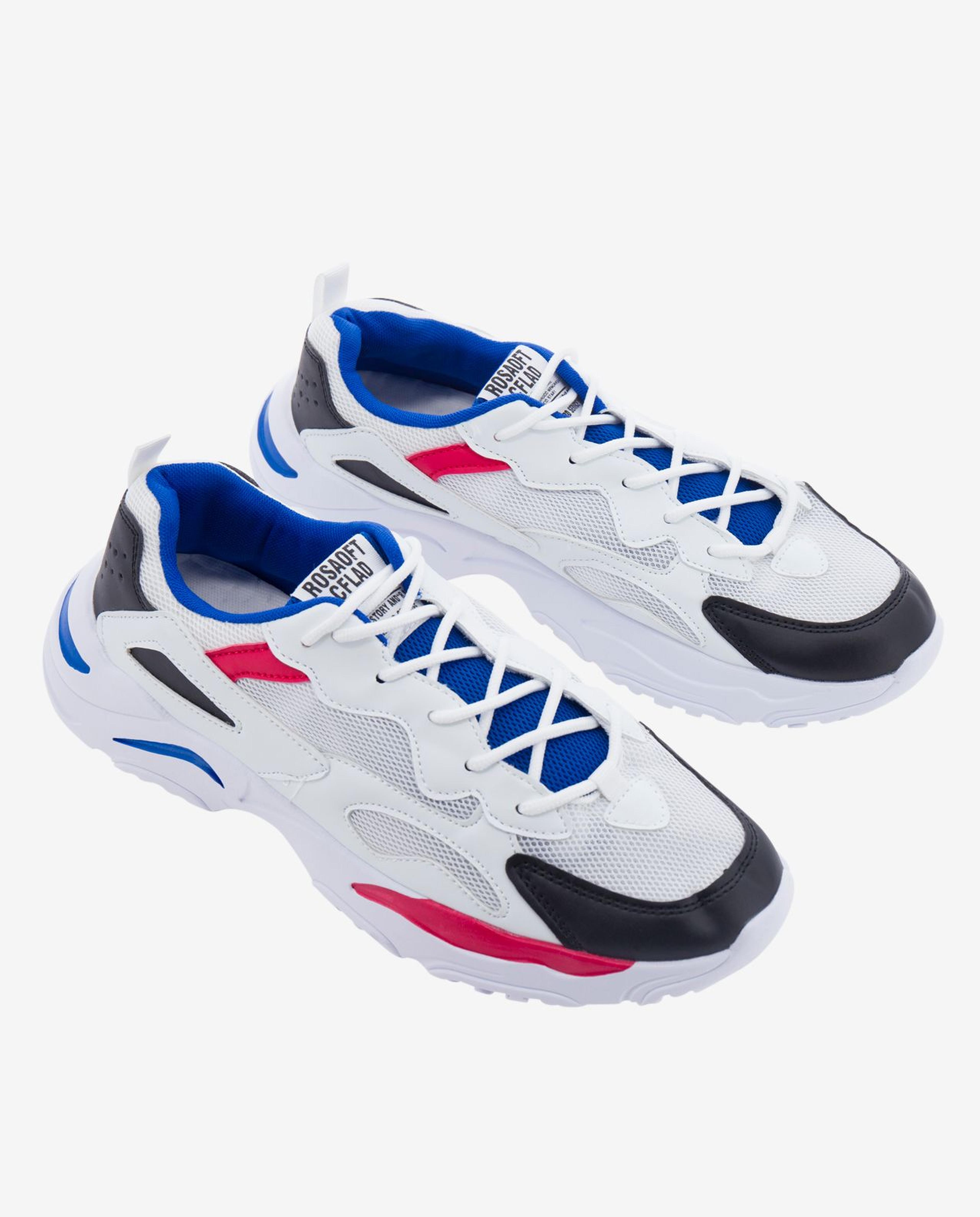 White Low-Top Chunky Sneakers