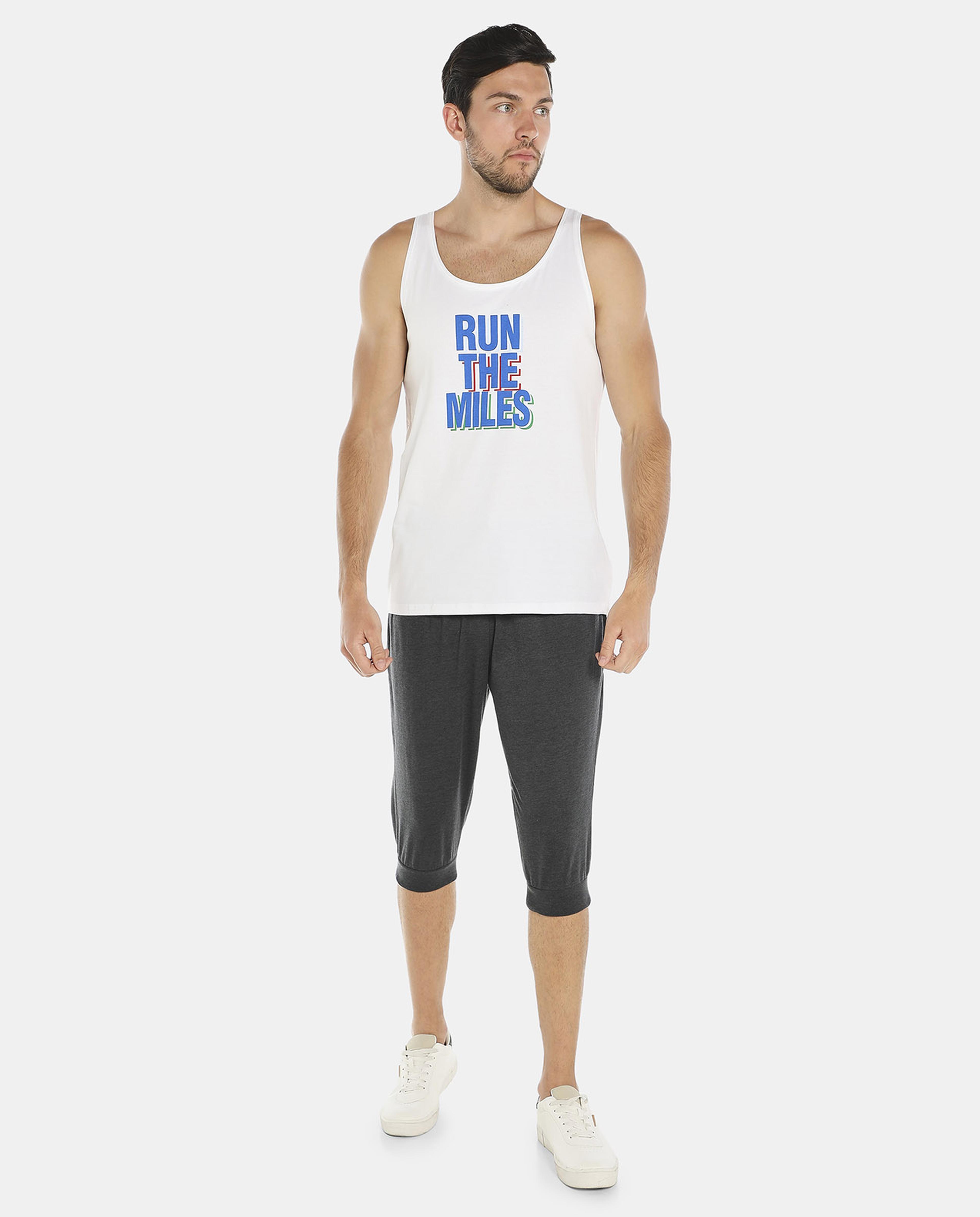 White Graphic Tank