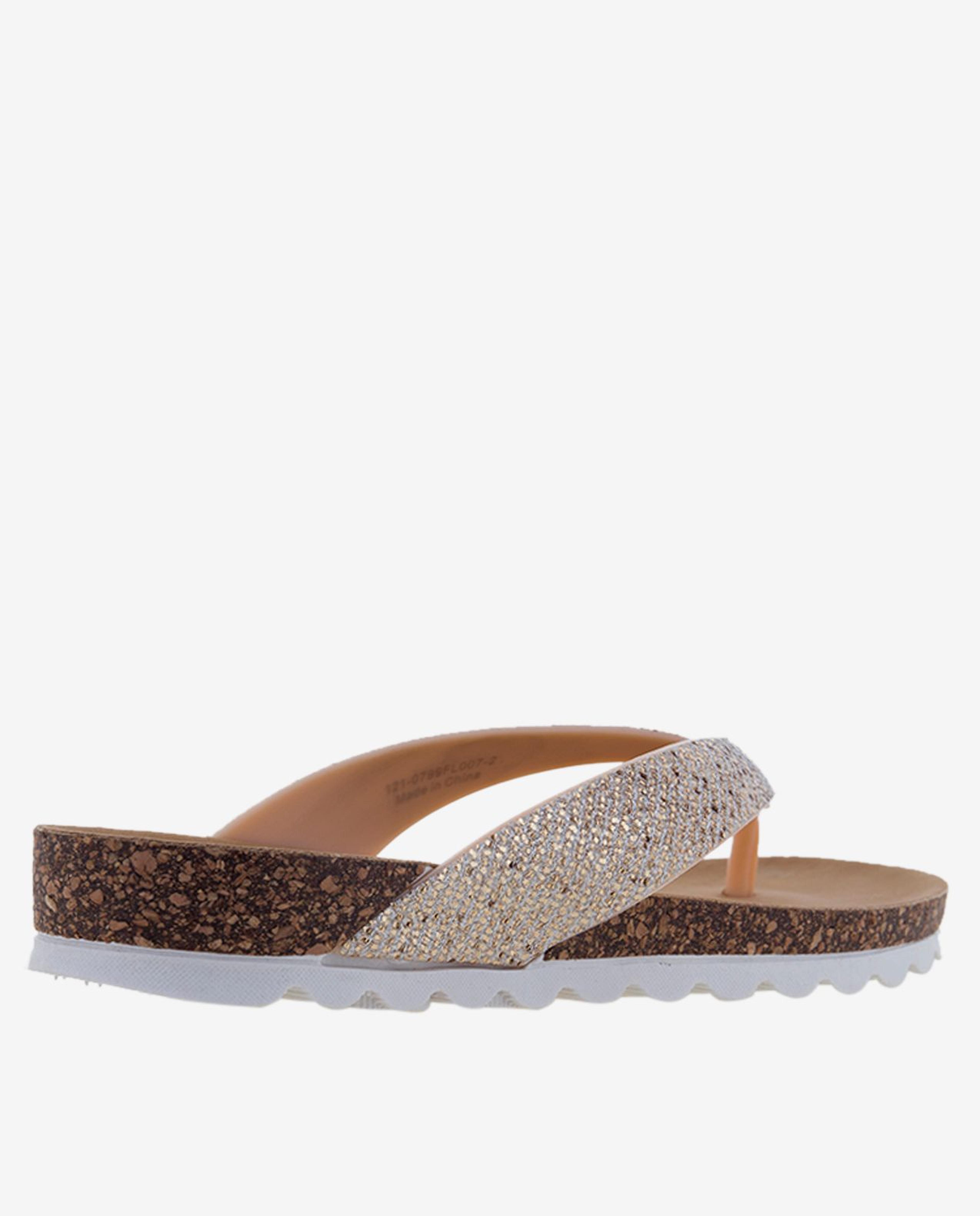 Gold Flip Flop Sandals