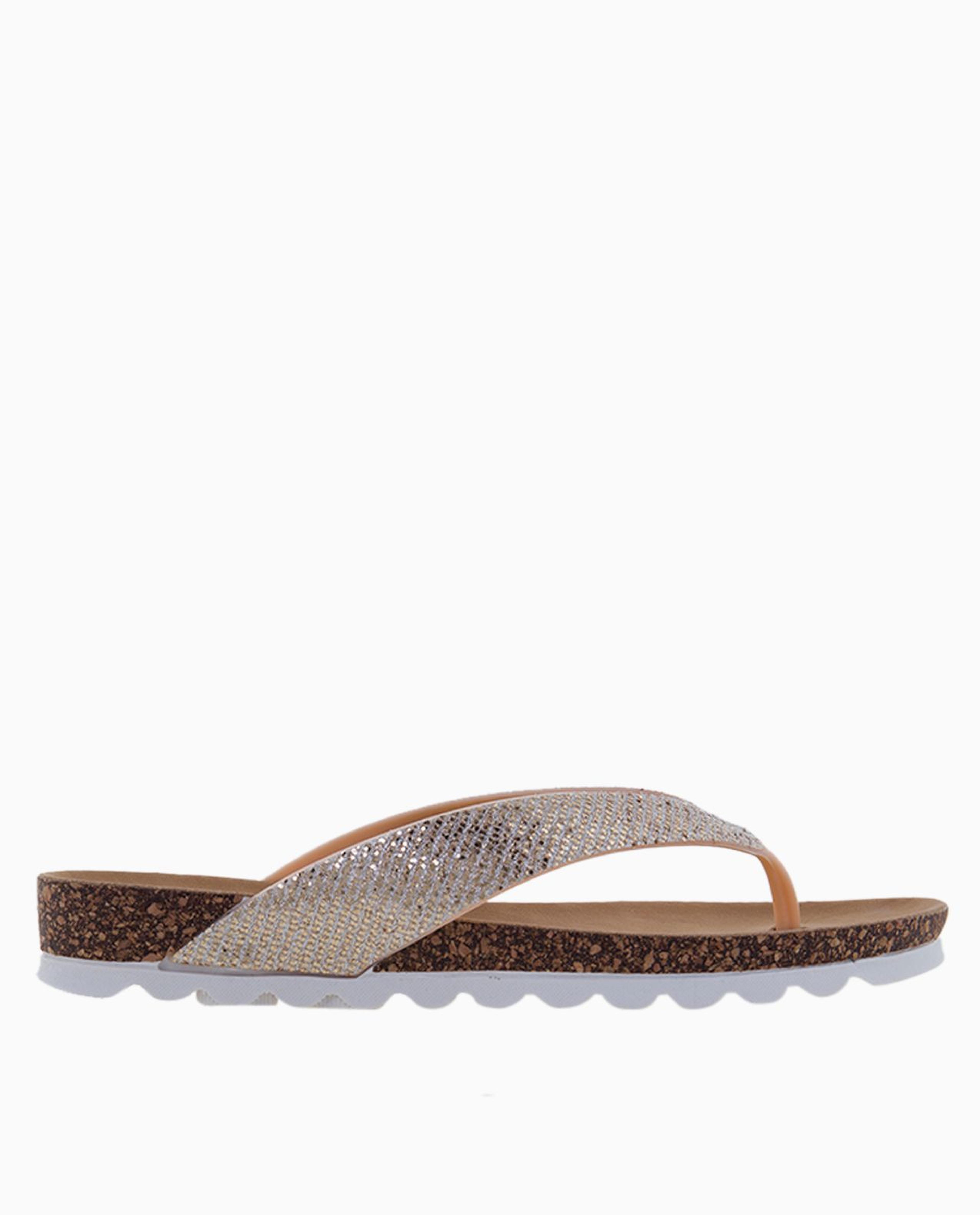 Gold Flip Flop Sandals