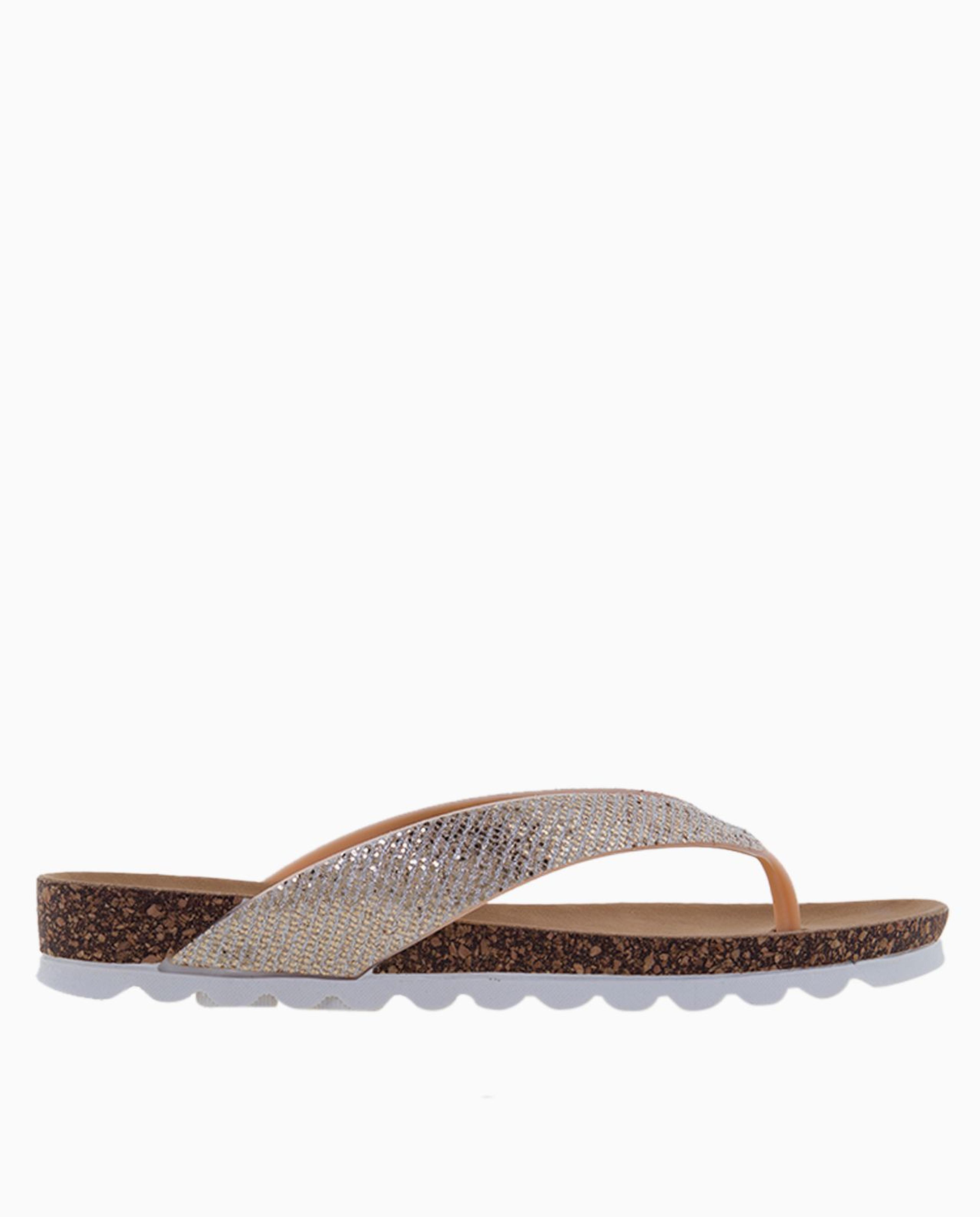 Gold Flip Flop Sandals
