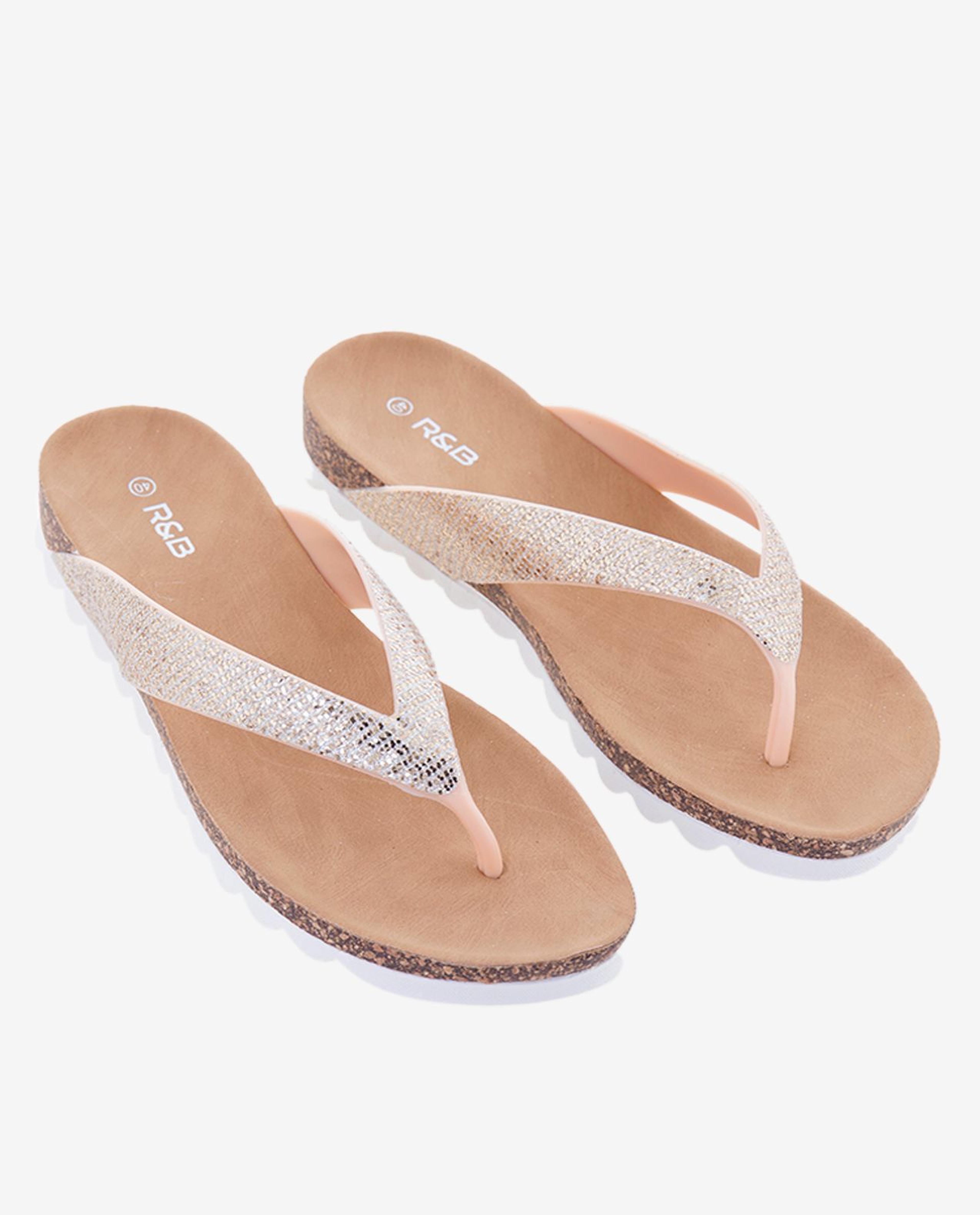 Gold Flip Flop Sandals