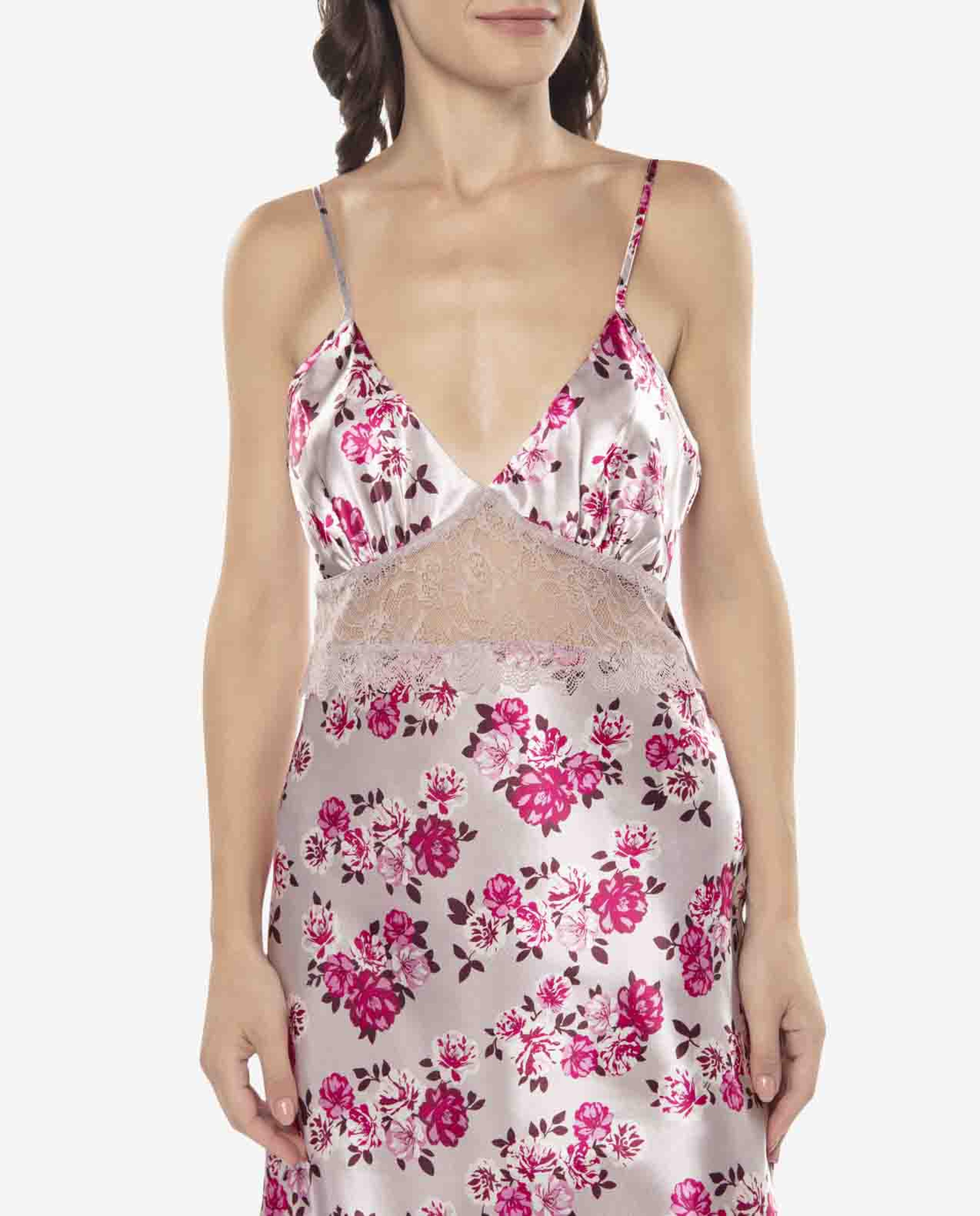 Grey Rose Petal Short Chemise