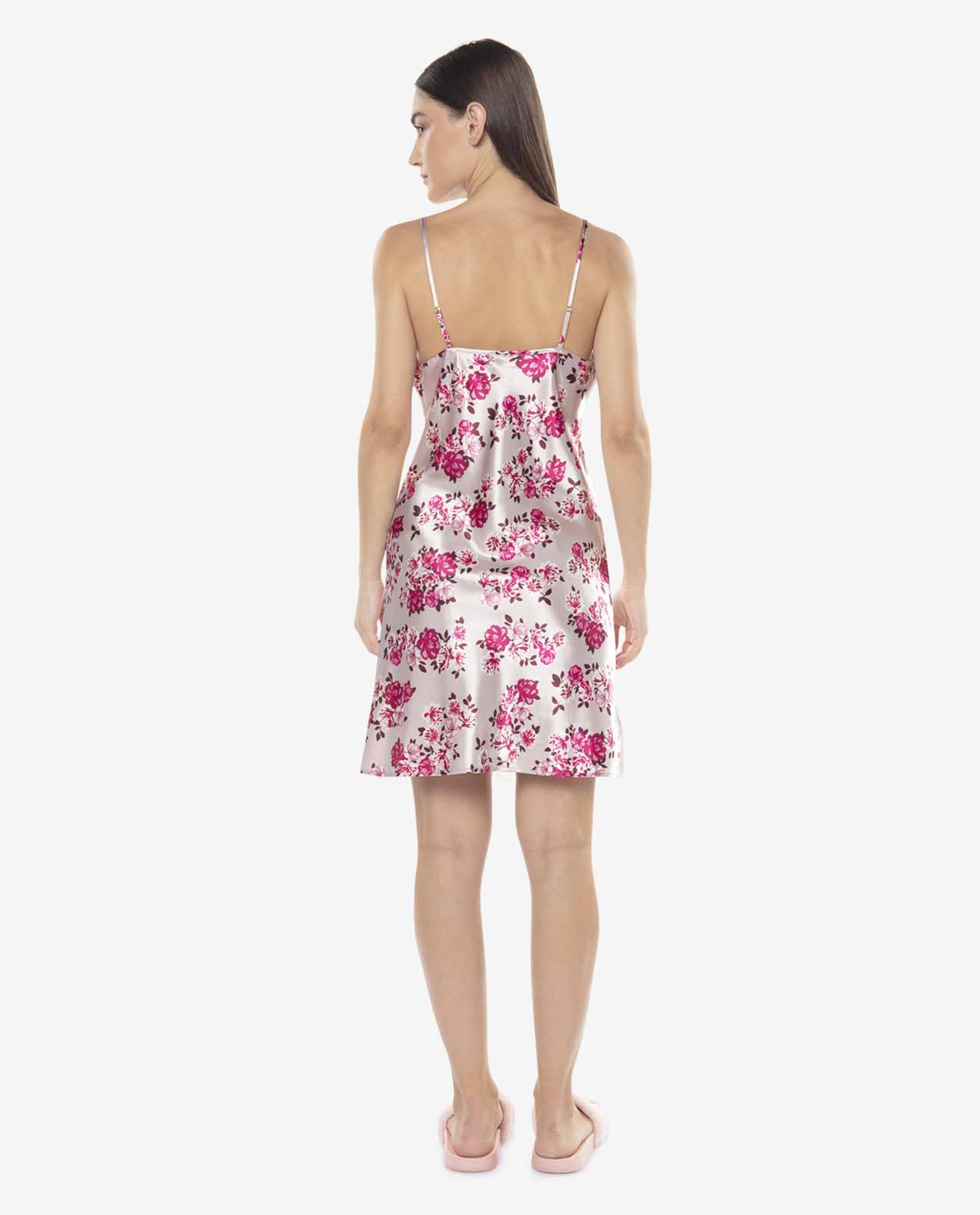 Grey Rose Petal Short Chemise