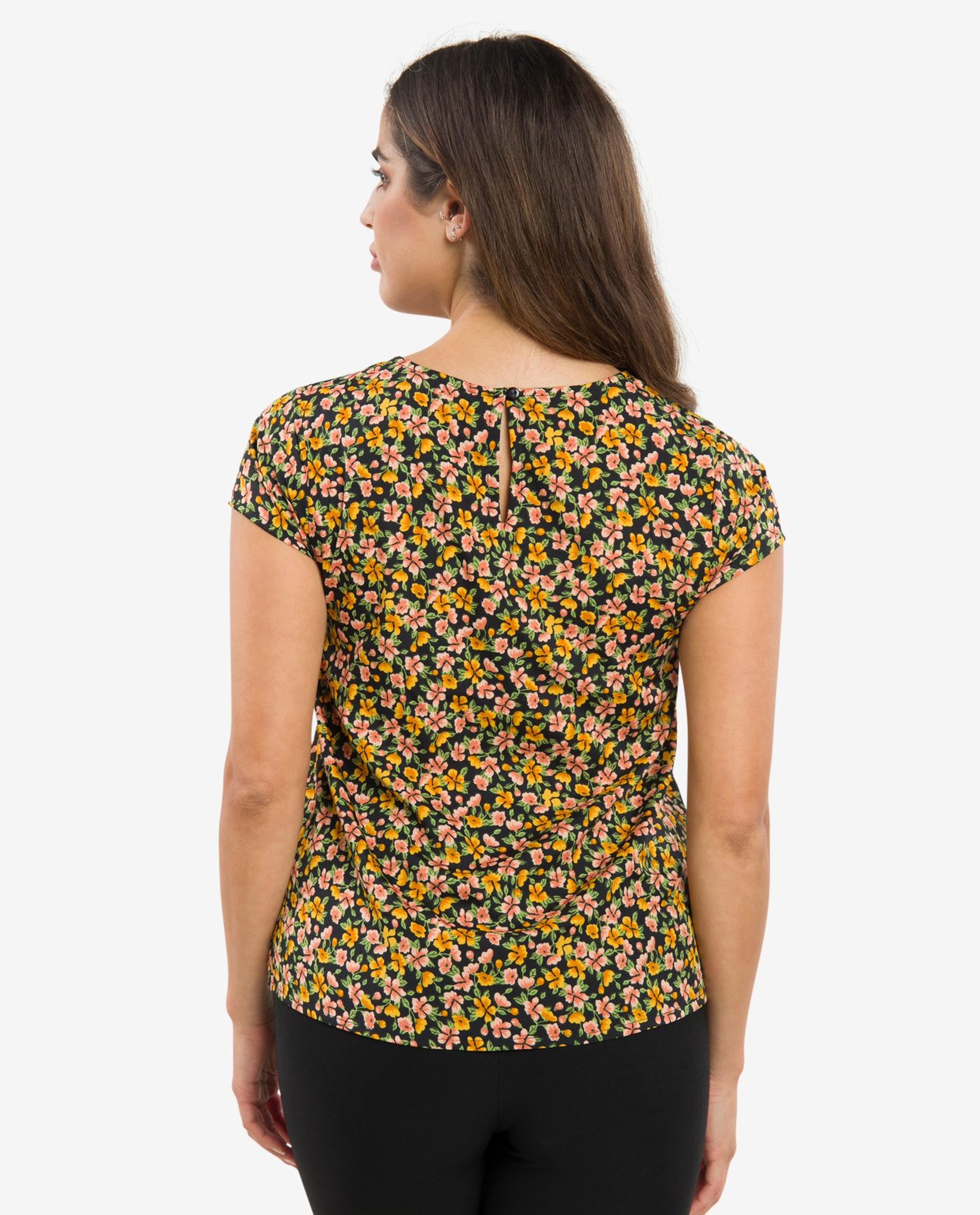 Green Floral Blouse
