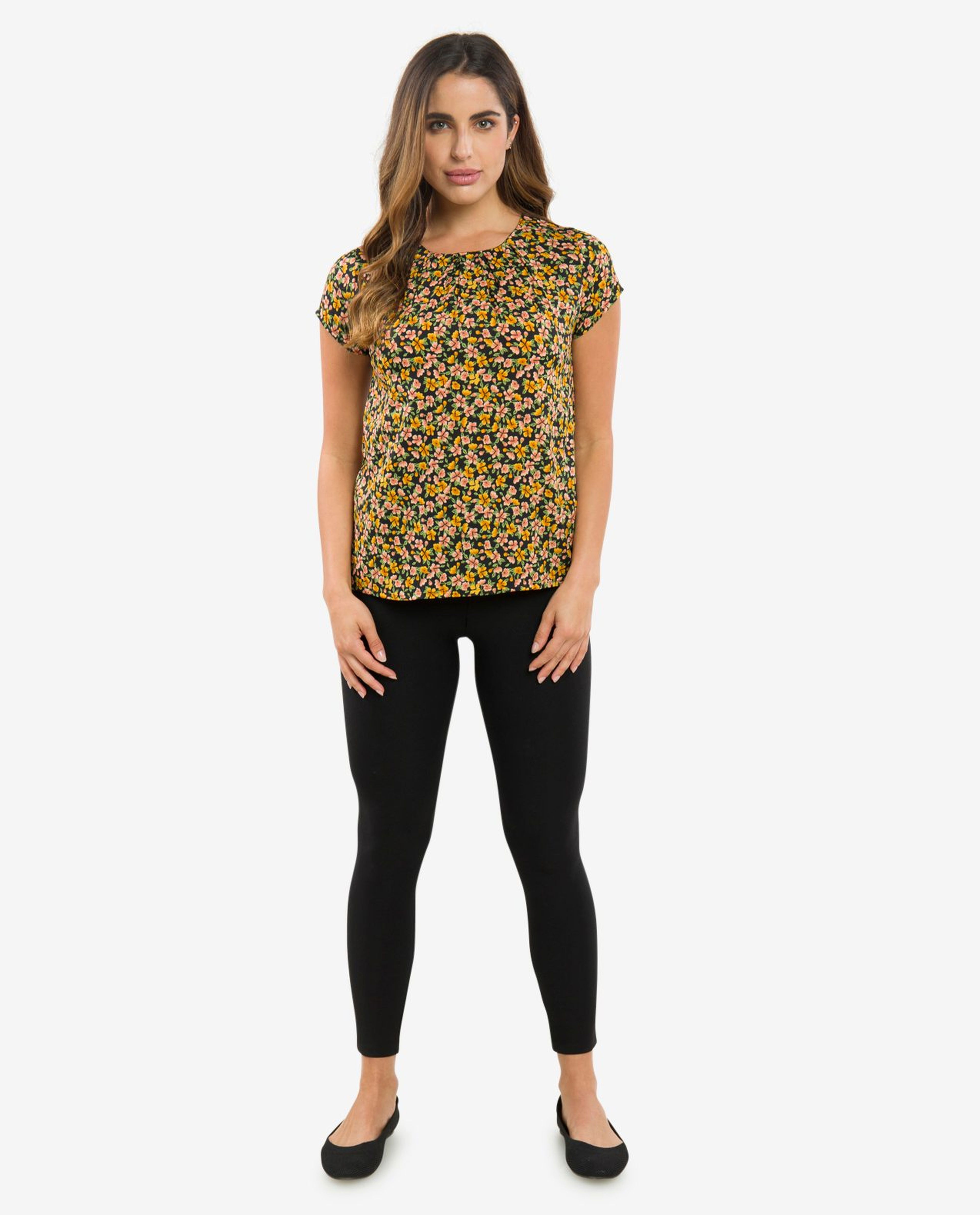 Green Floral Blouse