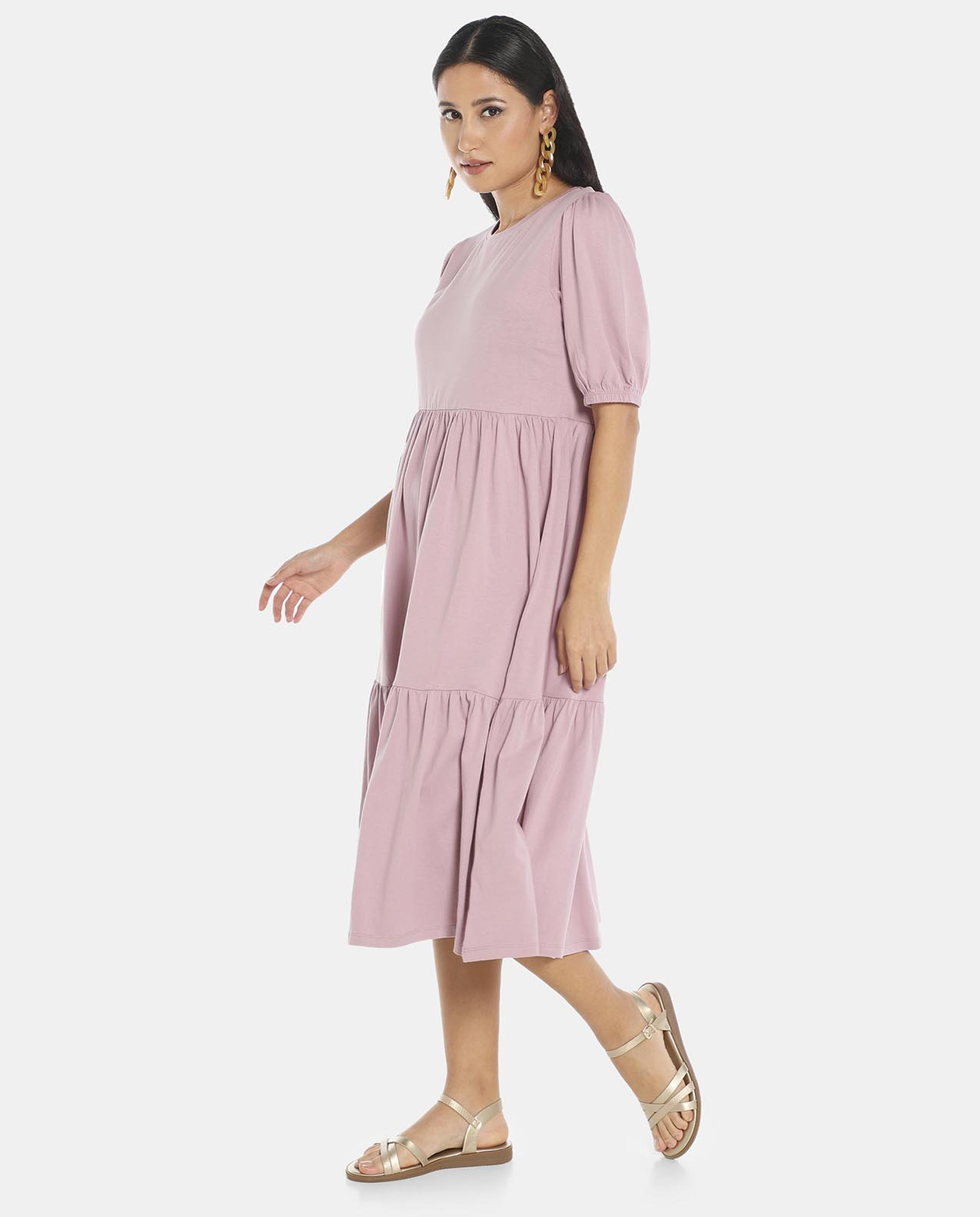 Pink Tiered Dress