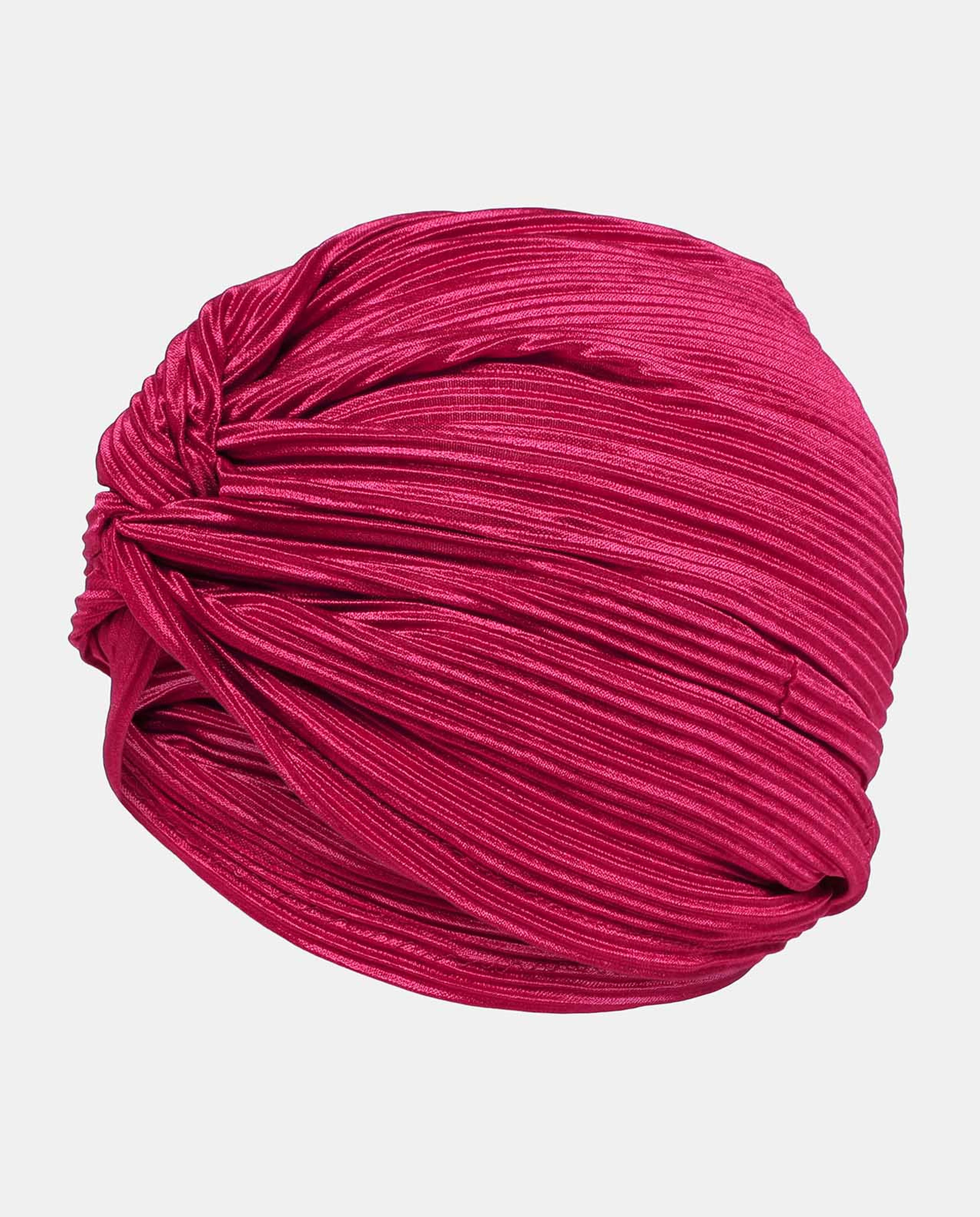 Pink Floral Printed Bonnet Turban
