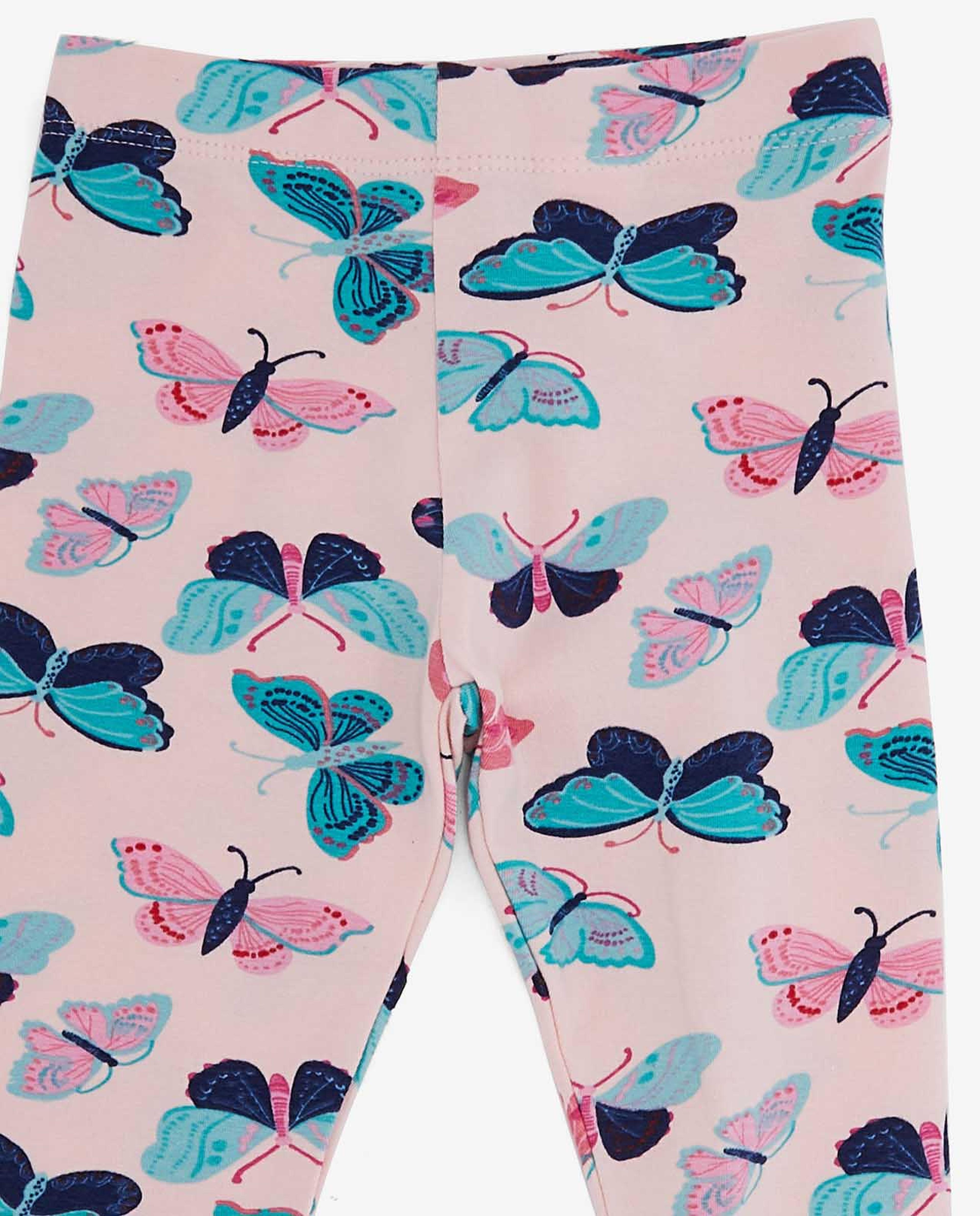 Pink Knit Legging For Girls