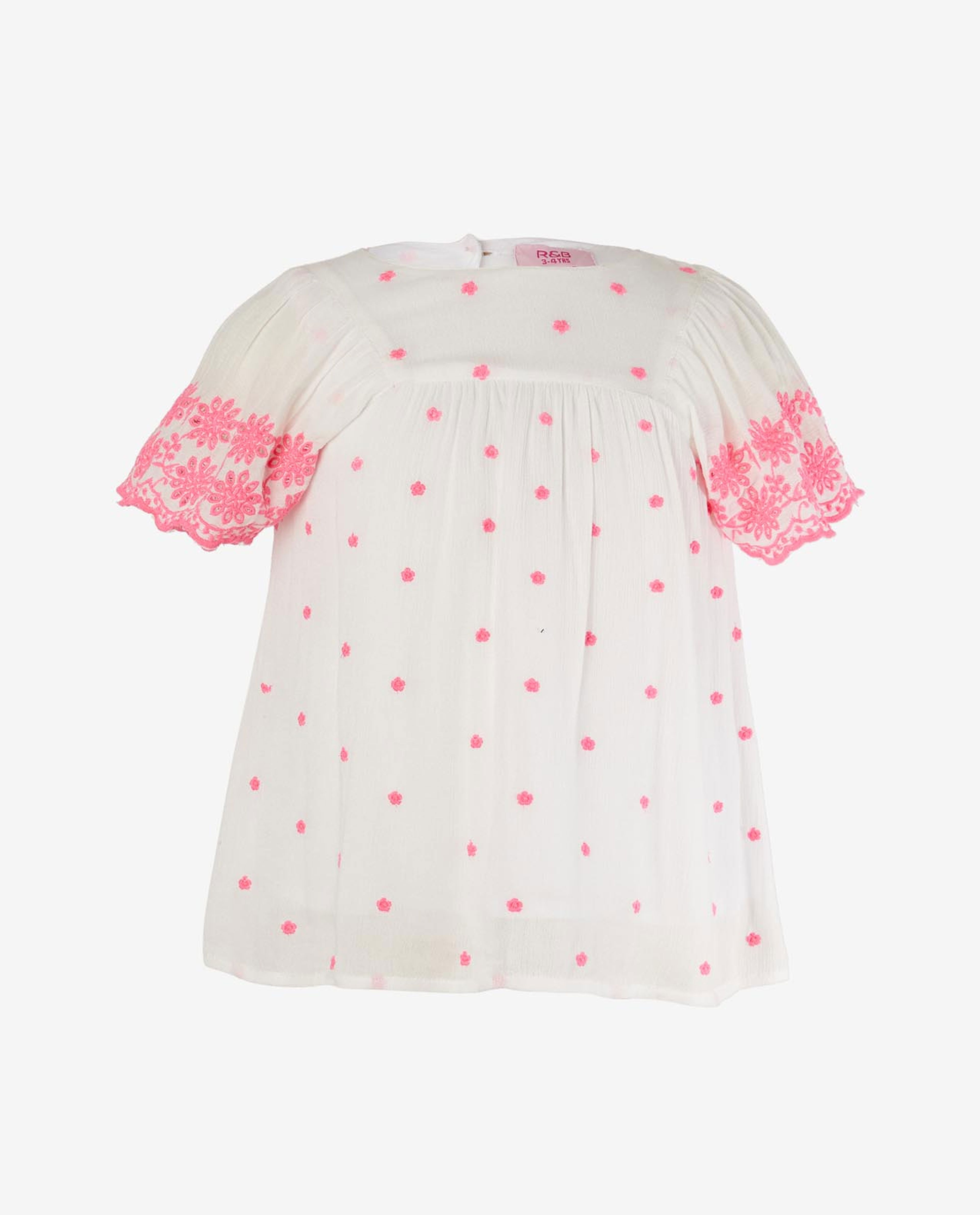 White Girls Woven Fashion Top
