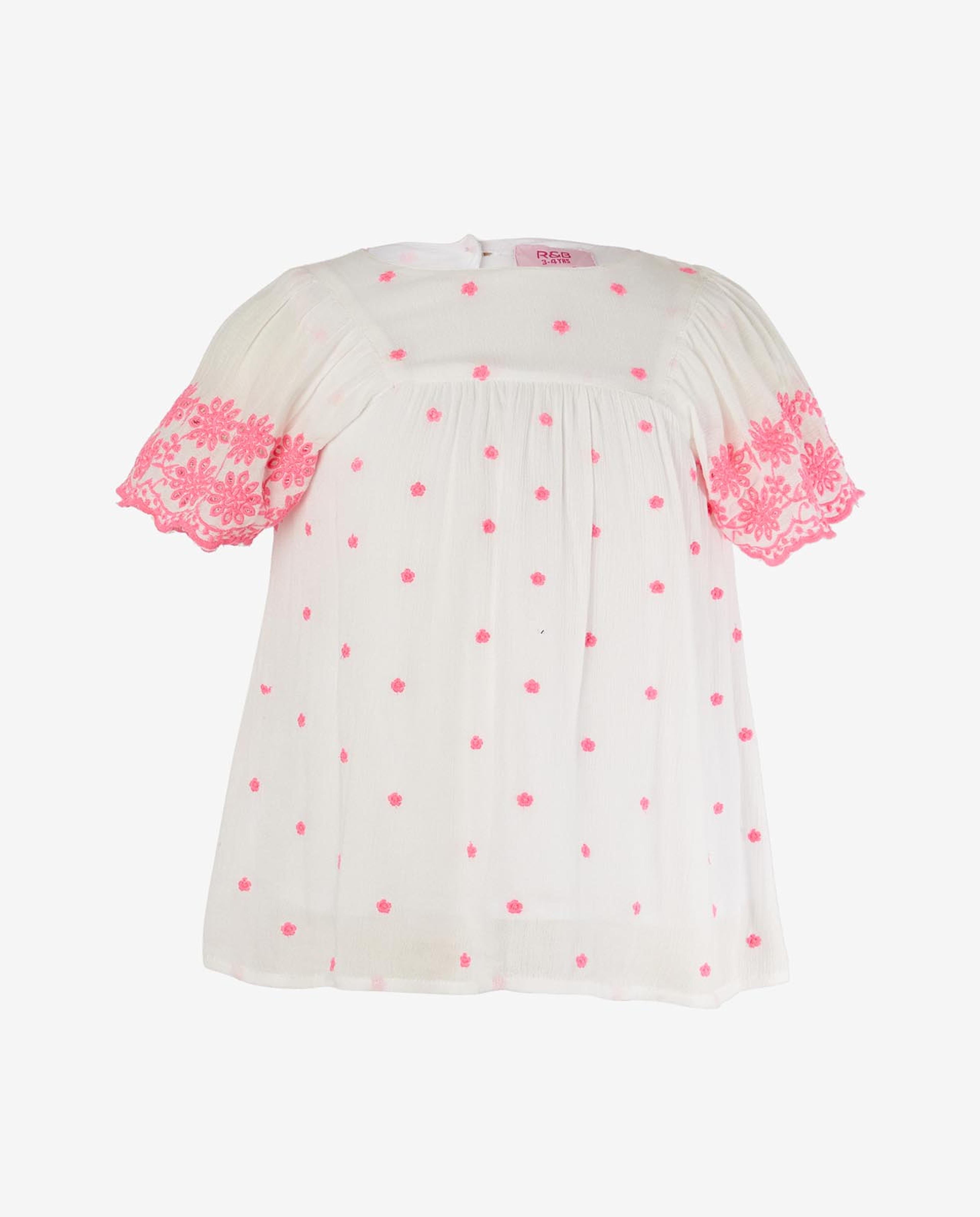 White Girls Woven Fashion Top