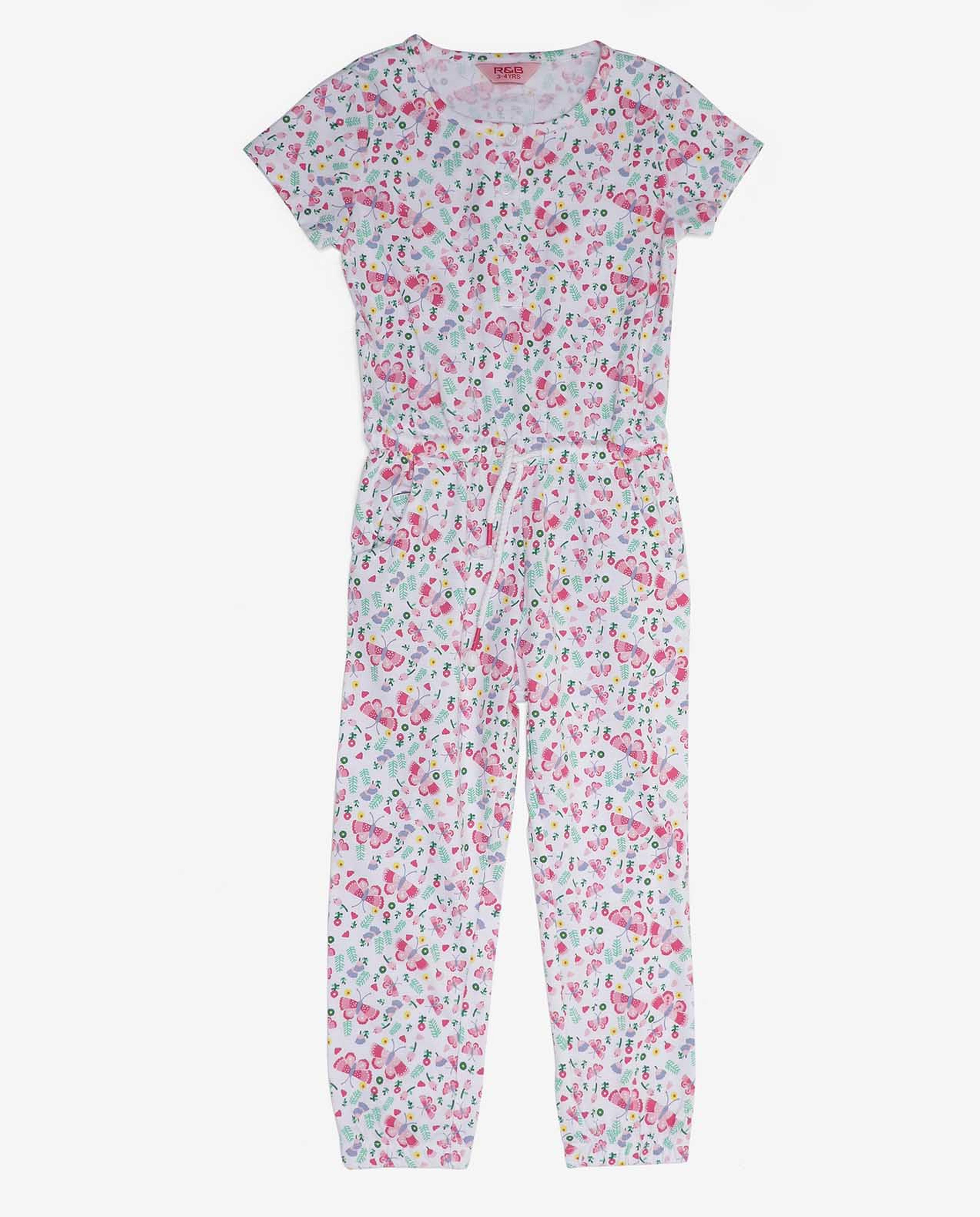 White Knit Dungarees