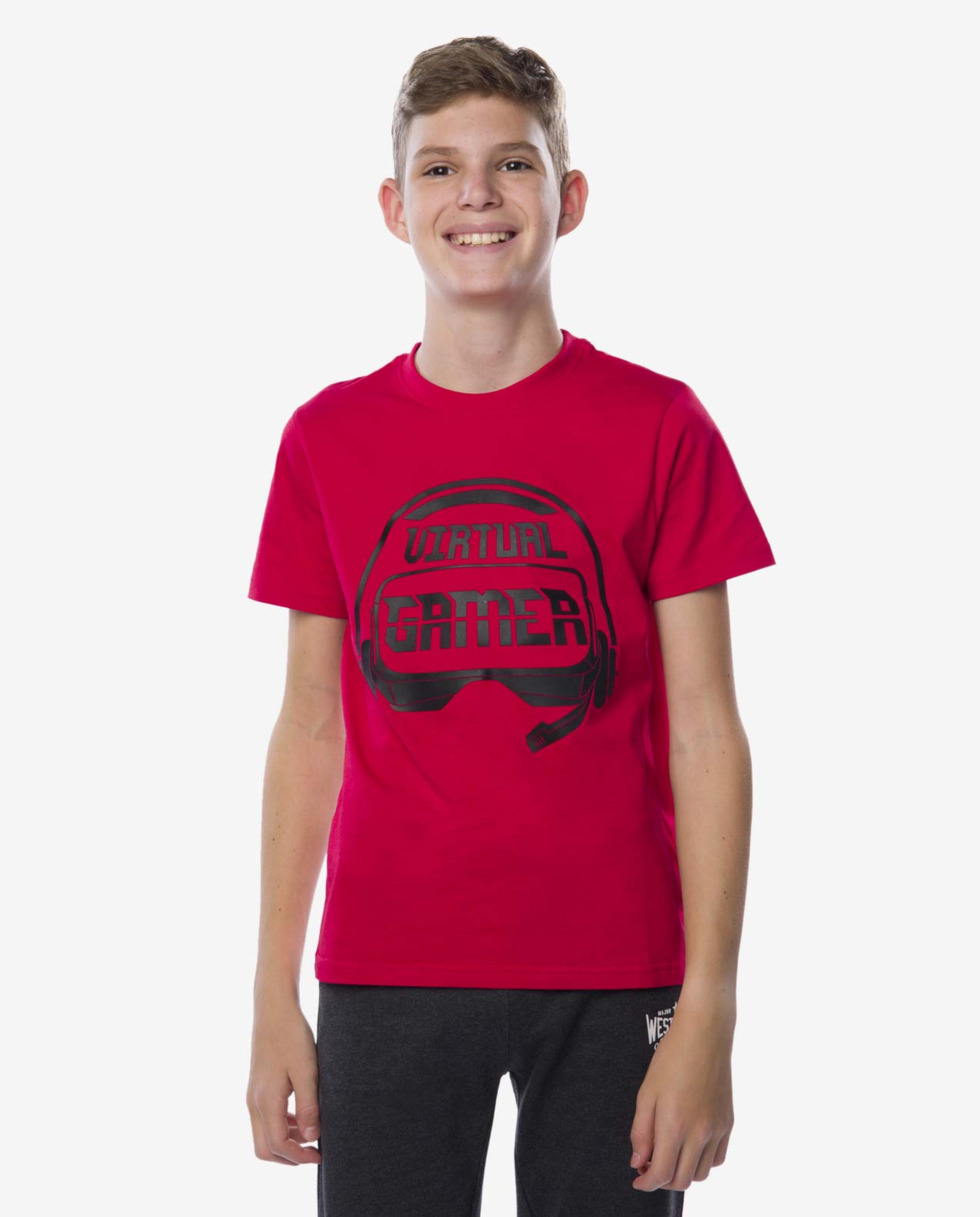 Red Short Sleeve Basic Tee