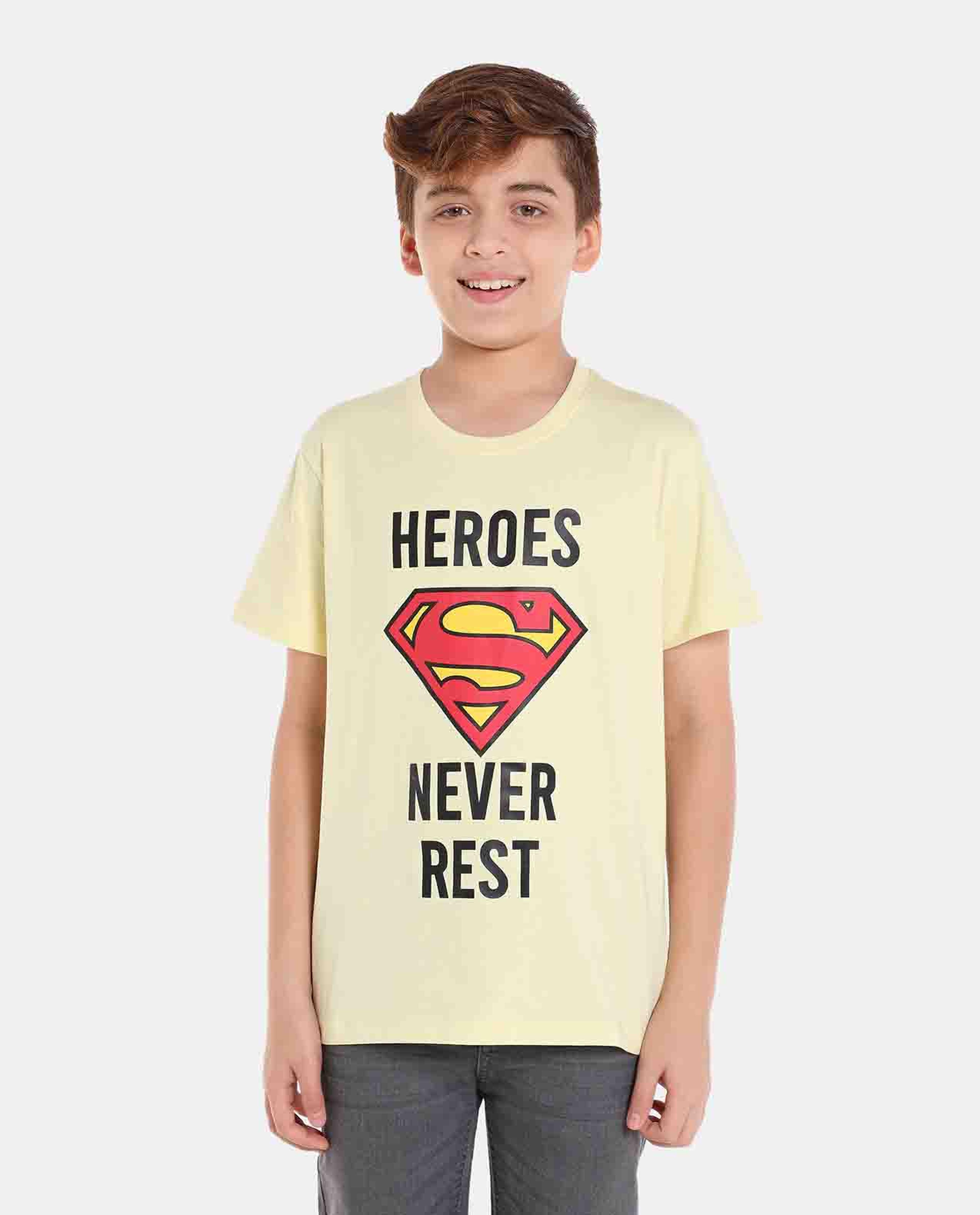 Yellow Casual Wear T-Shirt