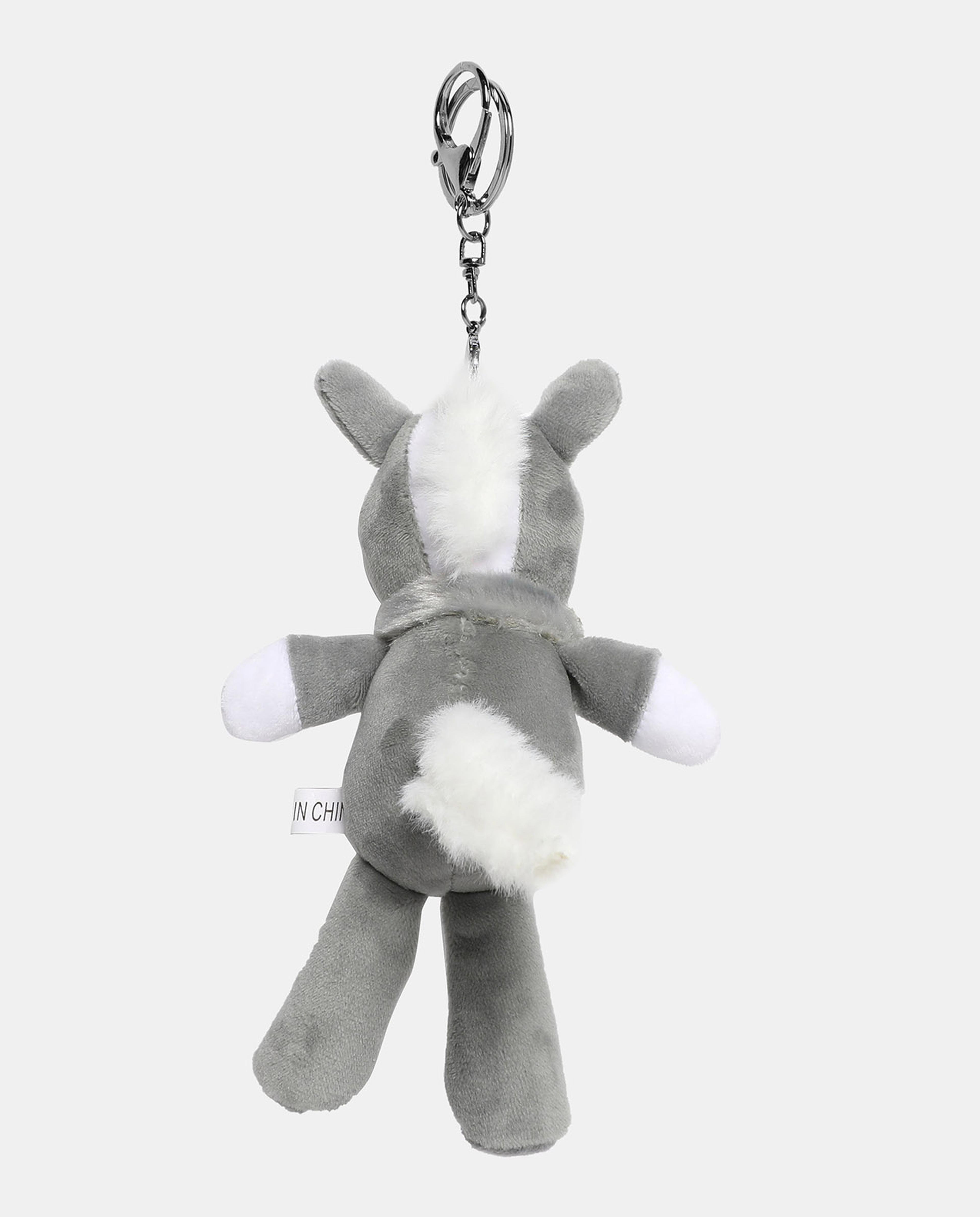 R&B Grey Cute Plush Toy Keychain