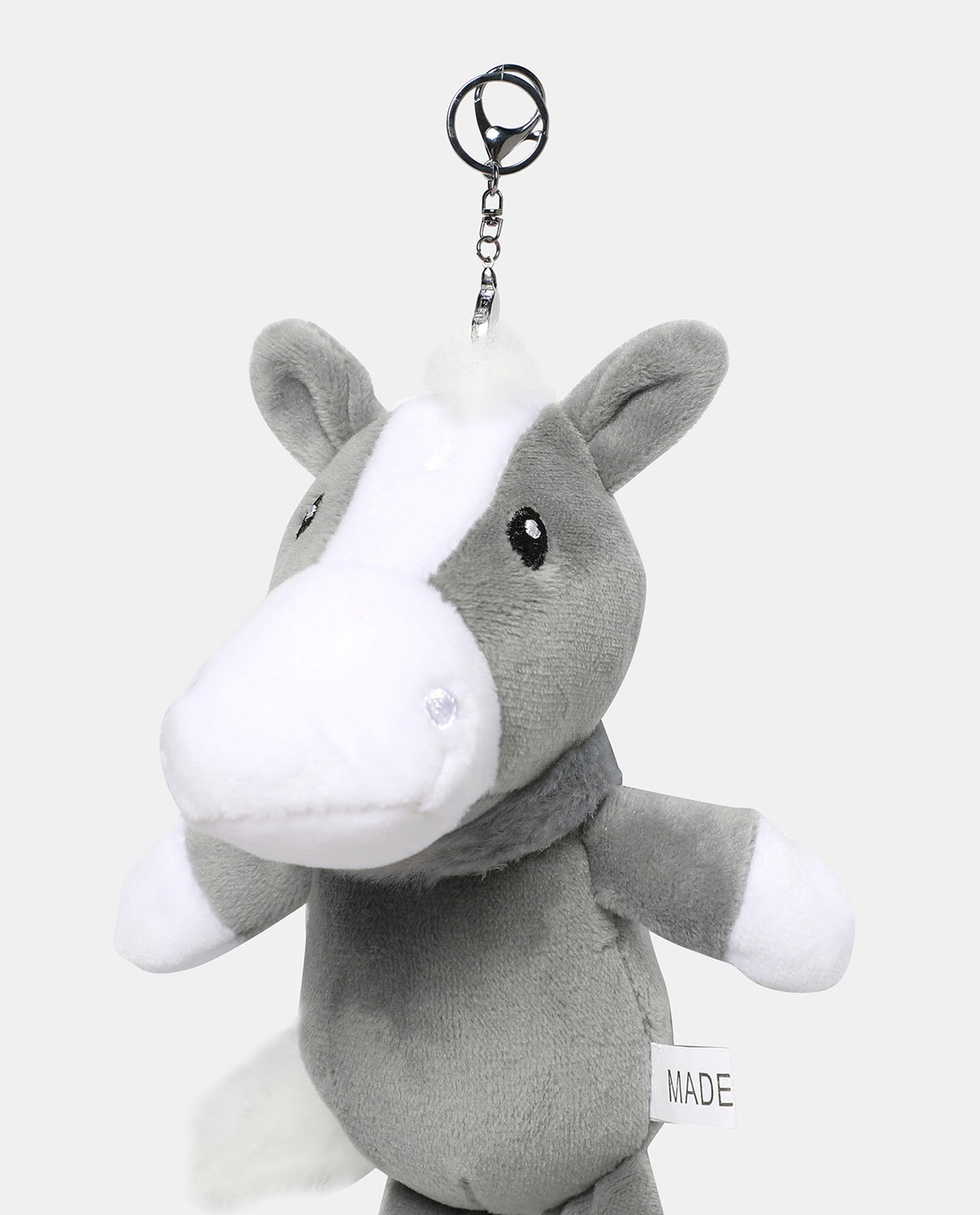R&B Grey Cute Plush Toy Keychain