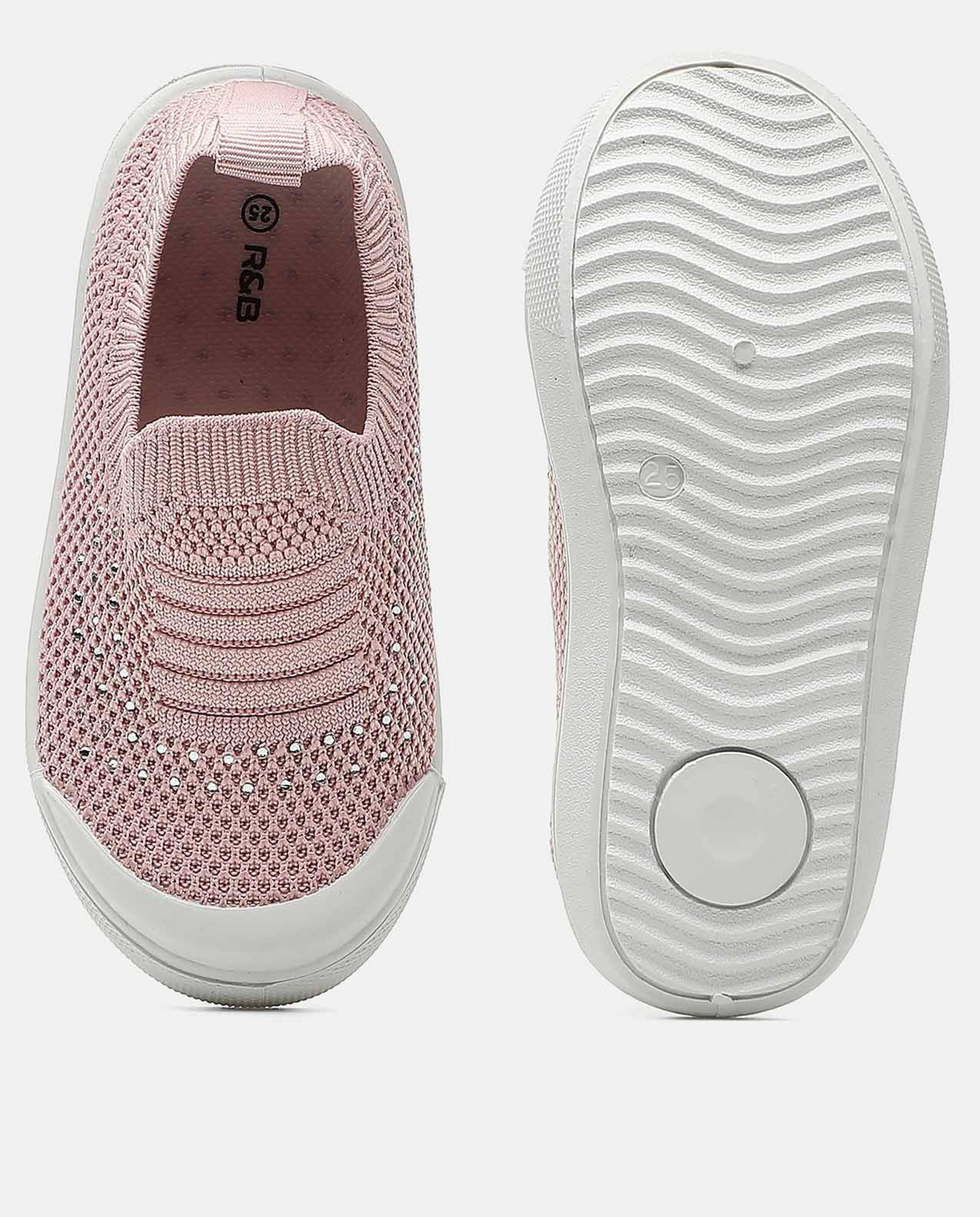 Pink Solid Canvas Shoes