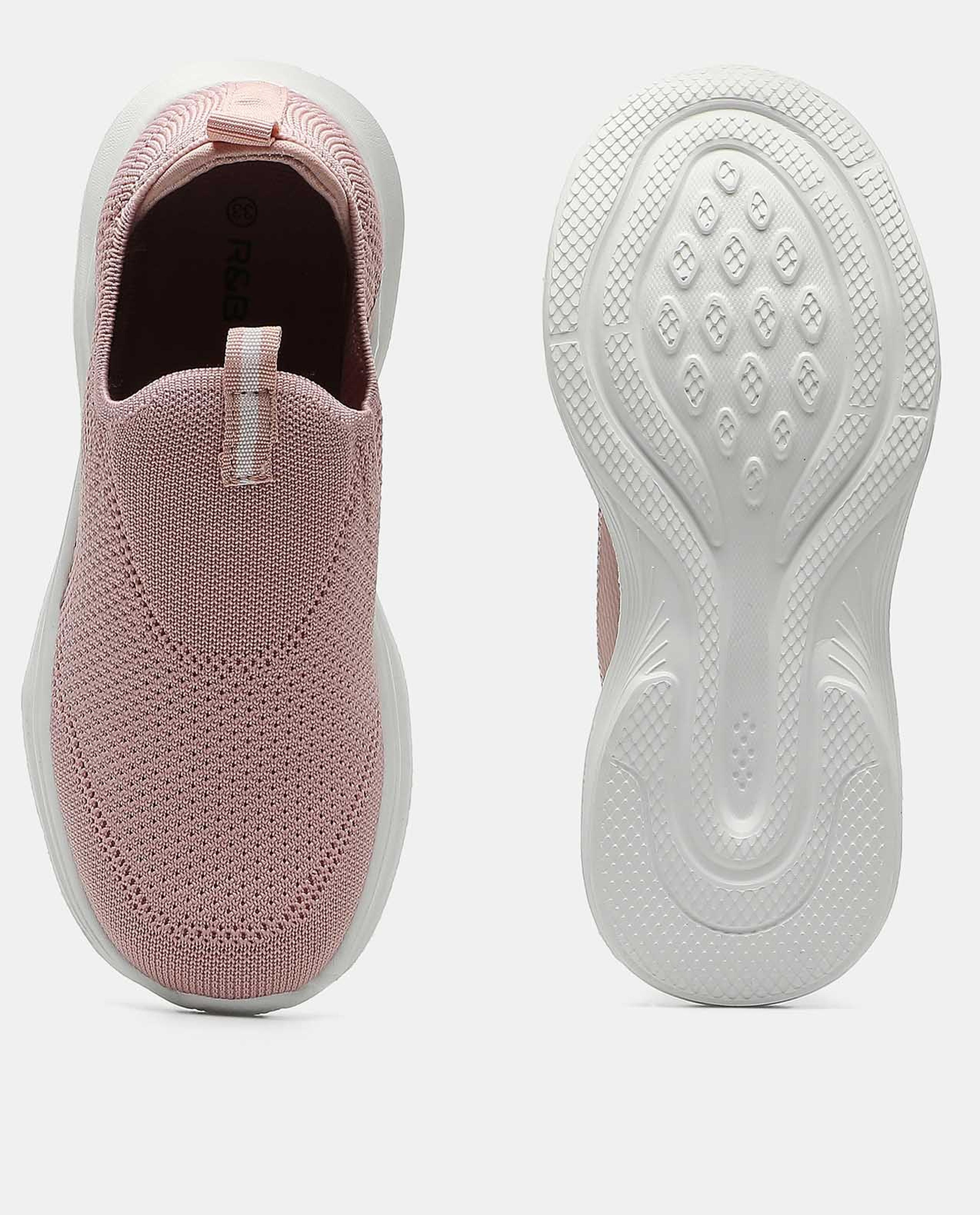 Pink Solid Slip-On Sport Shoes