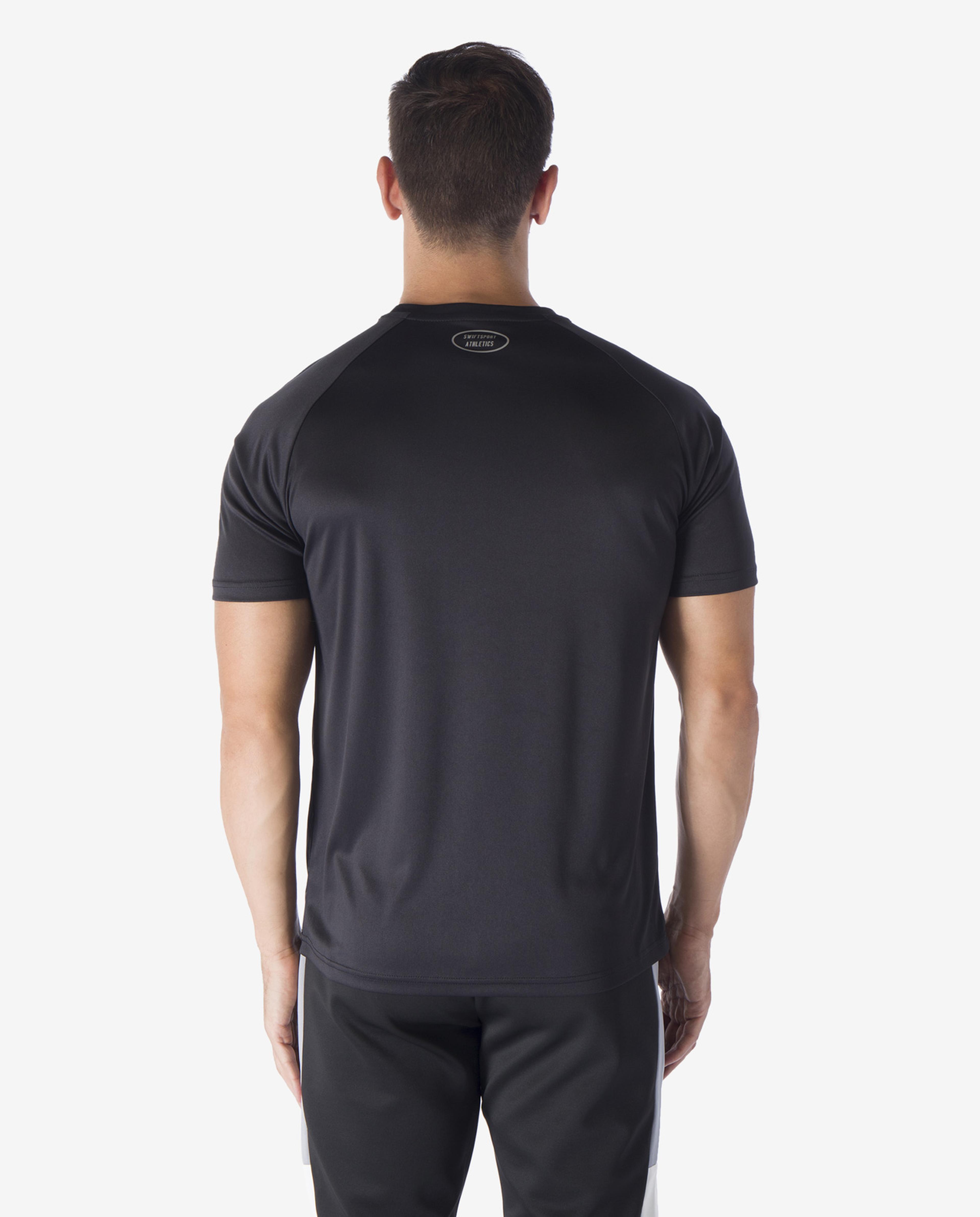 Black Round Neck Graphic Design T-Shirt