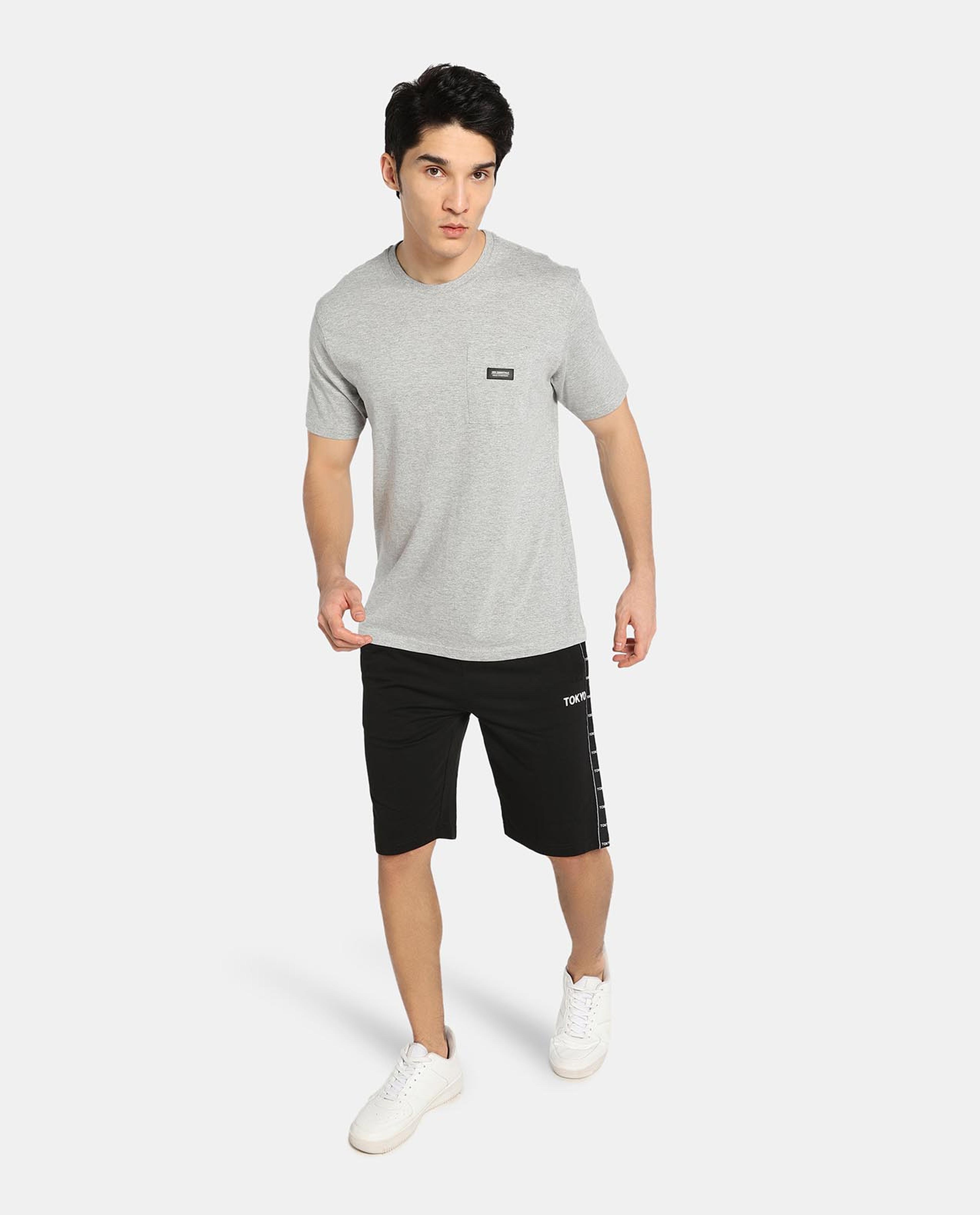 Black Casual Knit Shorts
