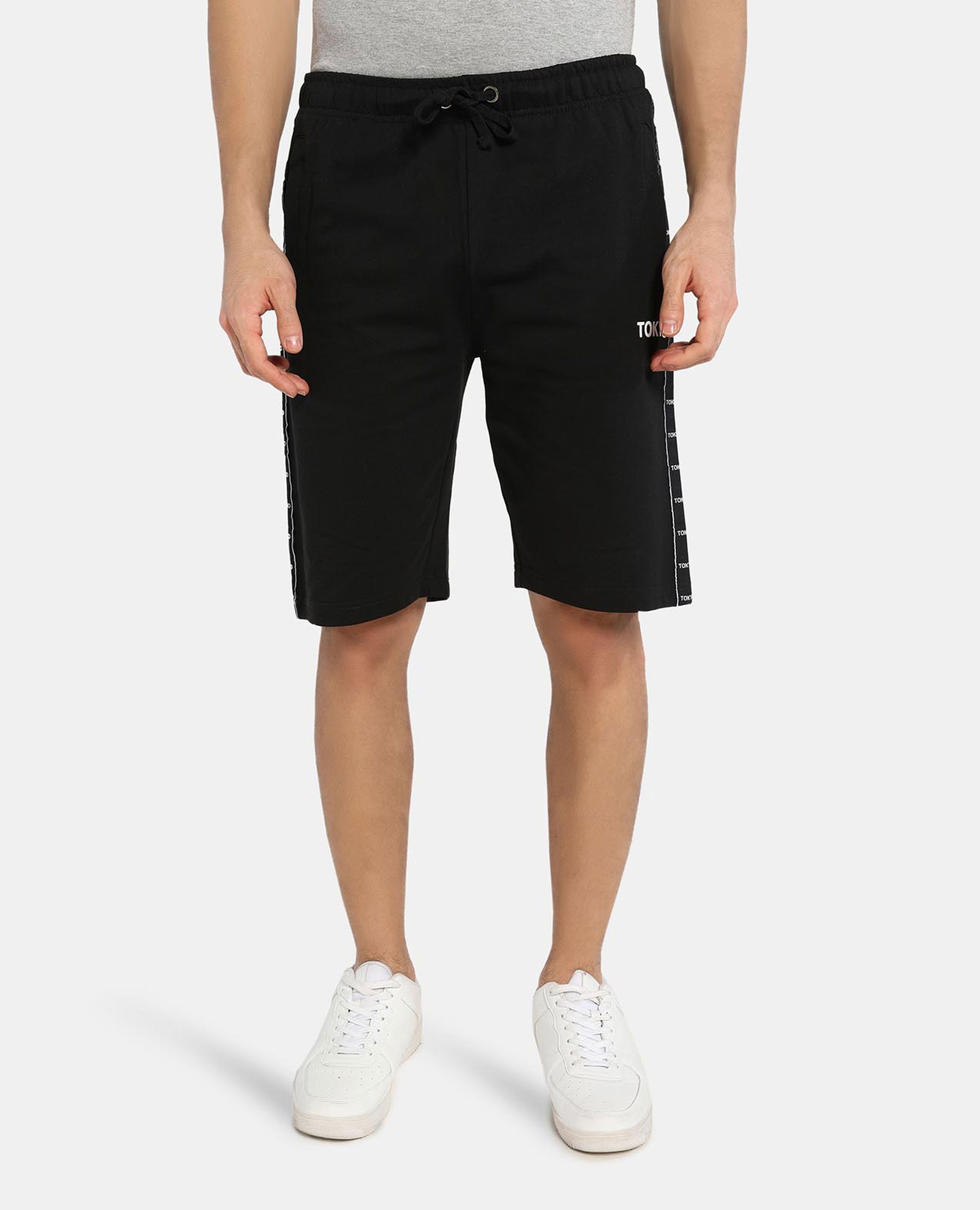 Black Casual Knit Shorts