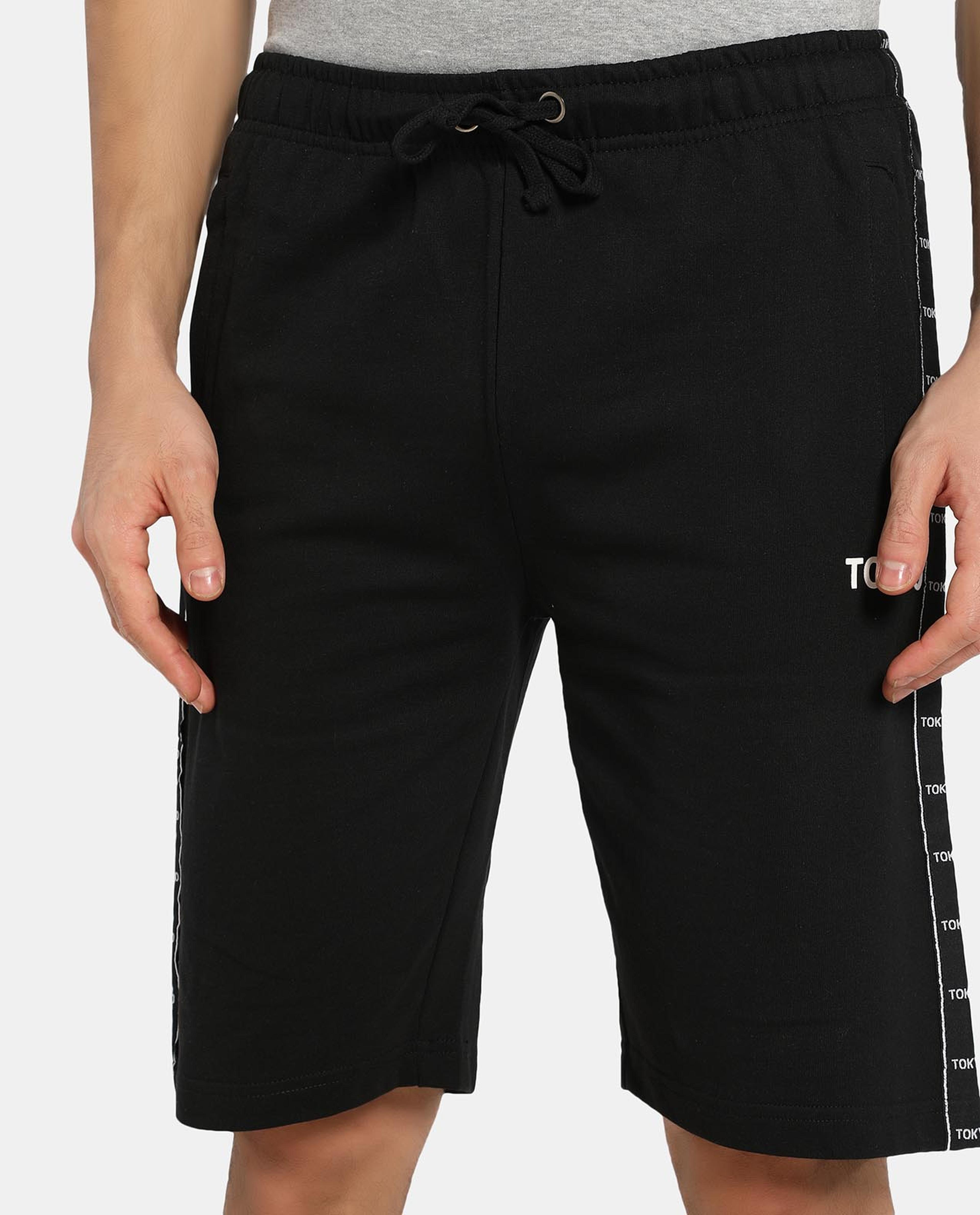 Black Casual Knit Shorts