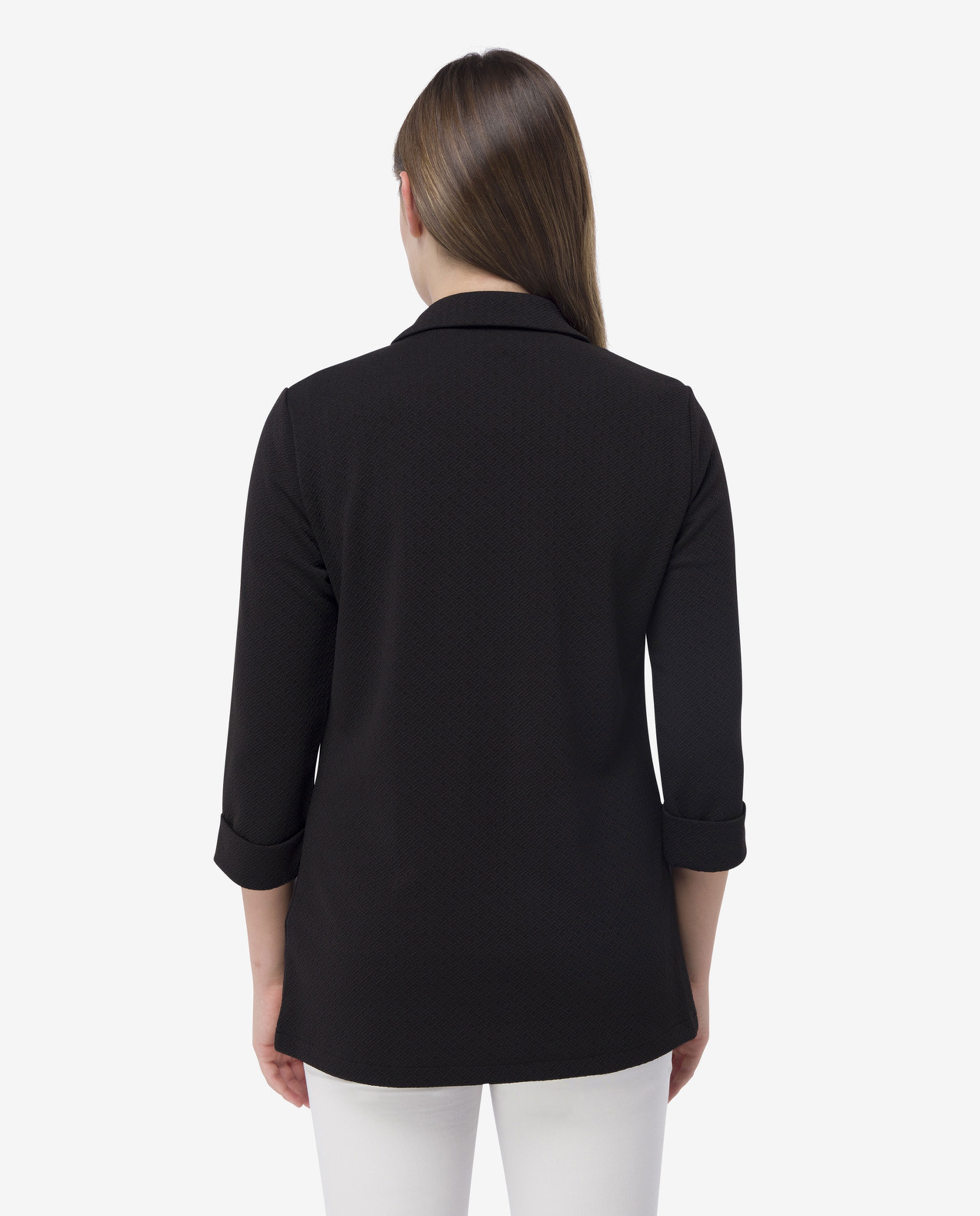 Black Solid Longline Coat