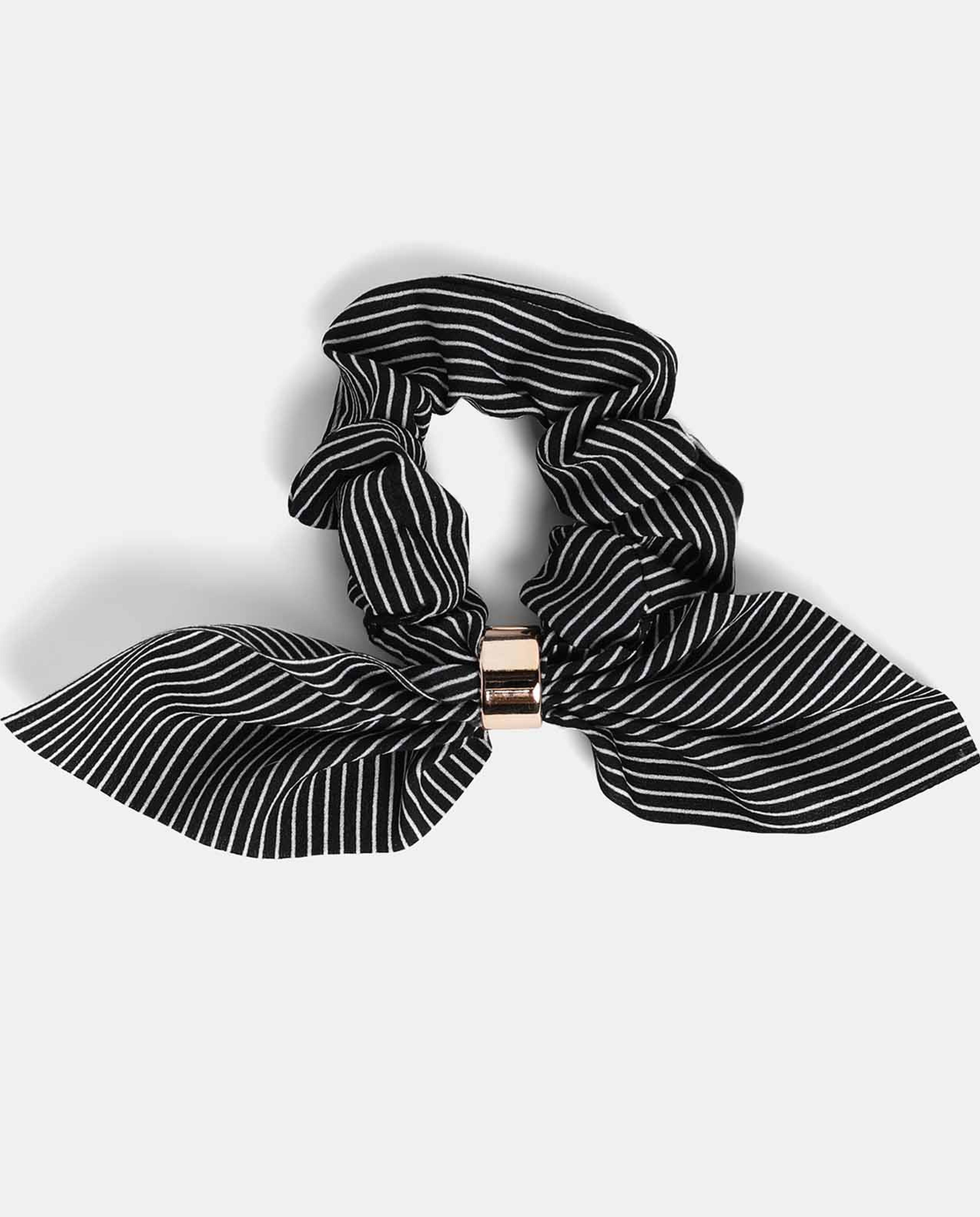 Black Pattern Hair Scrunch Rubber band