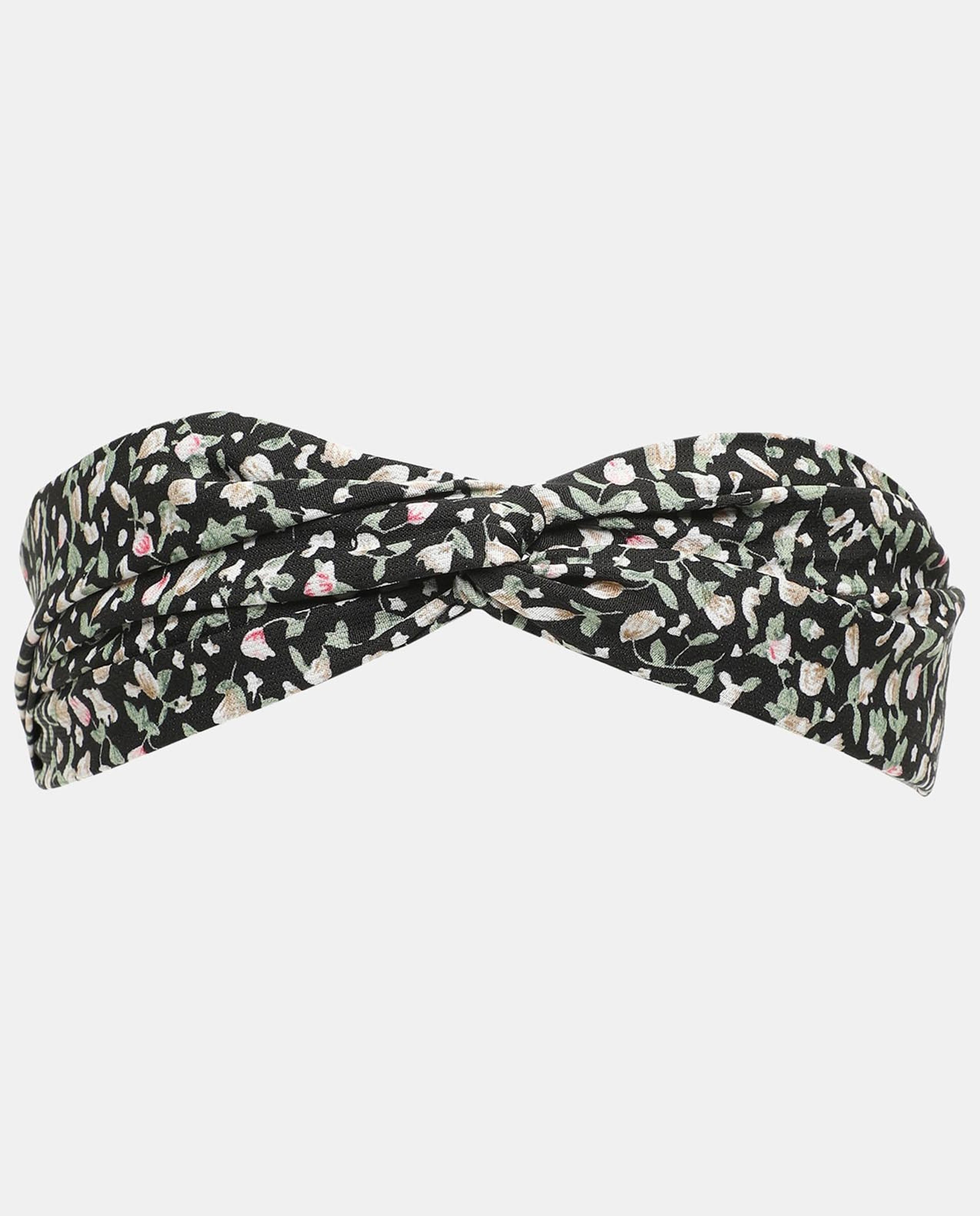 Black Knitted Soft Turban Bow Caps