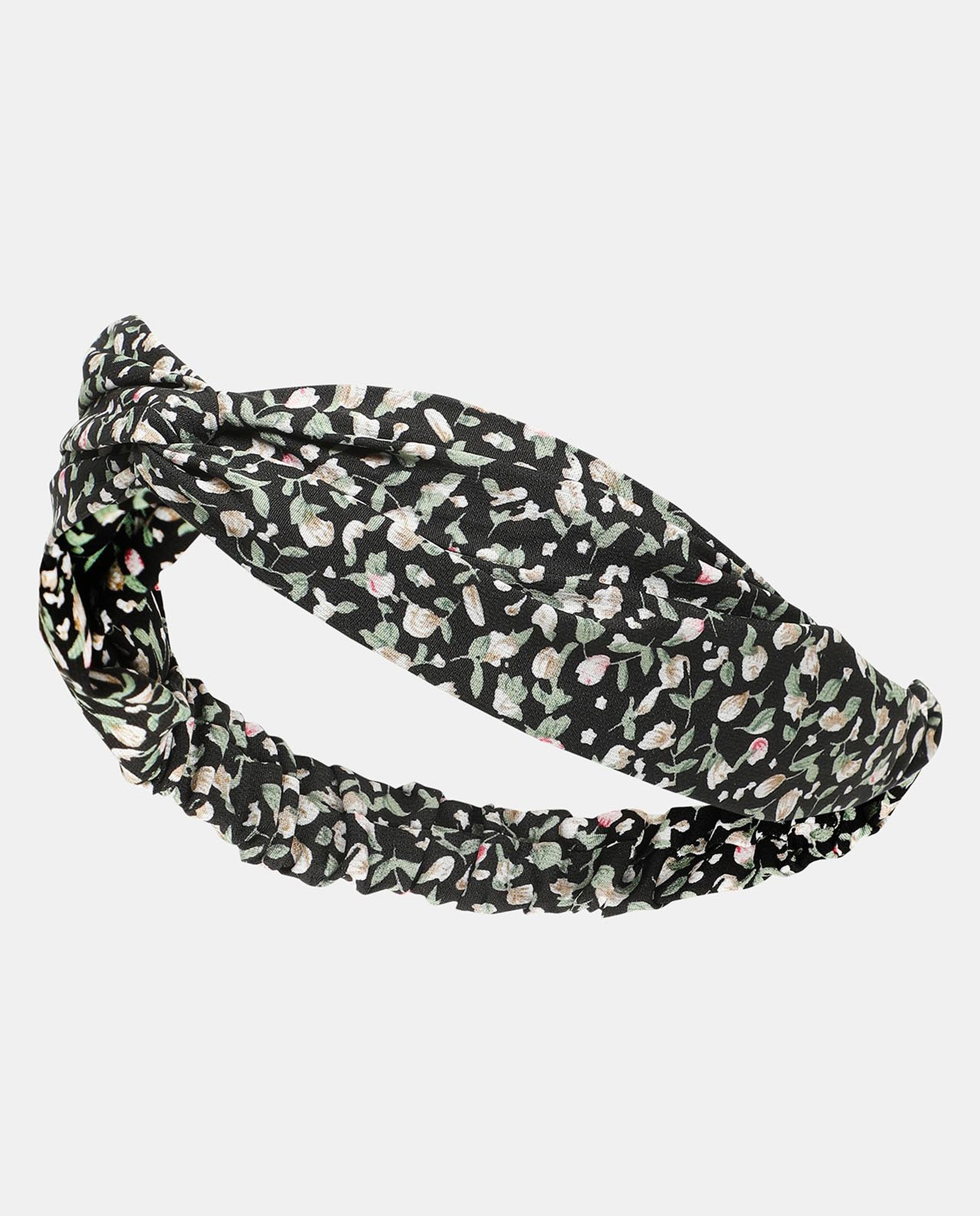 Black Knitted Soft Turban Bow Caps