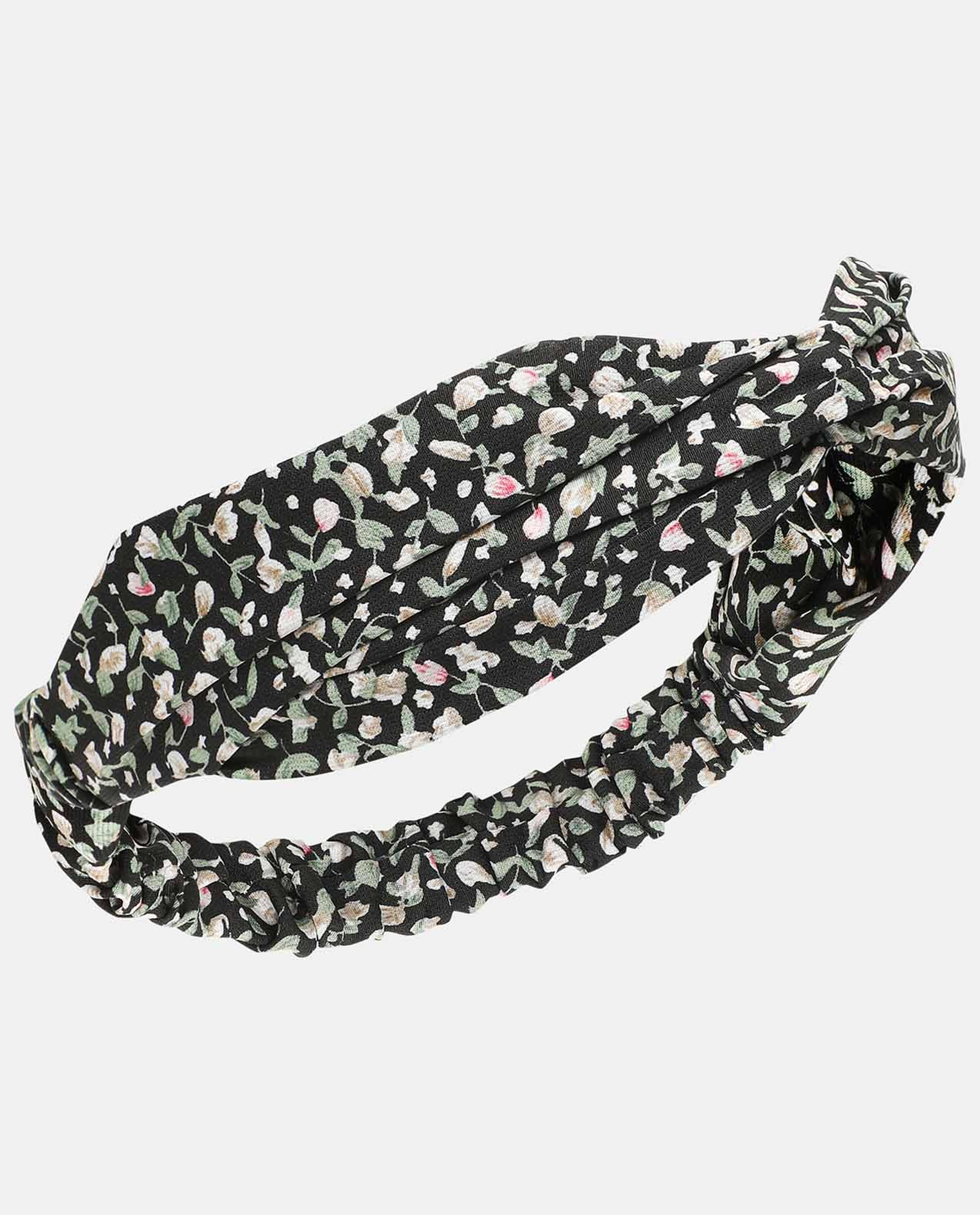 Black Knitted Soft Turban Bow Caps