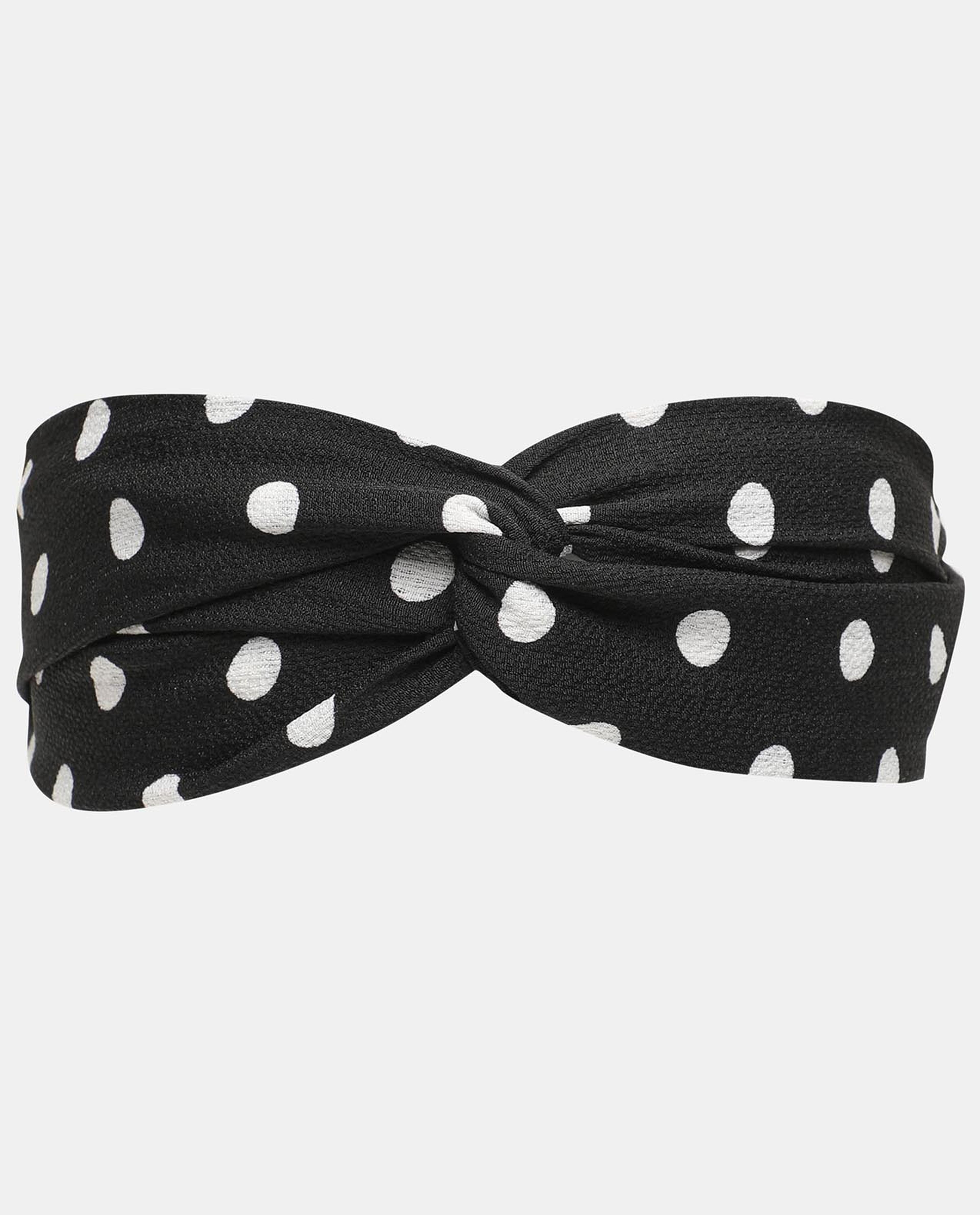 Black Knitted Soft Turban Bow Caps