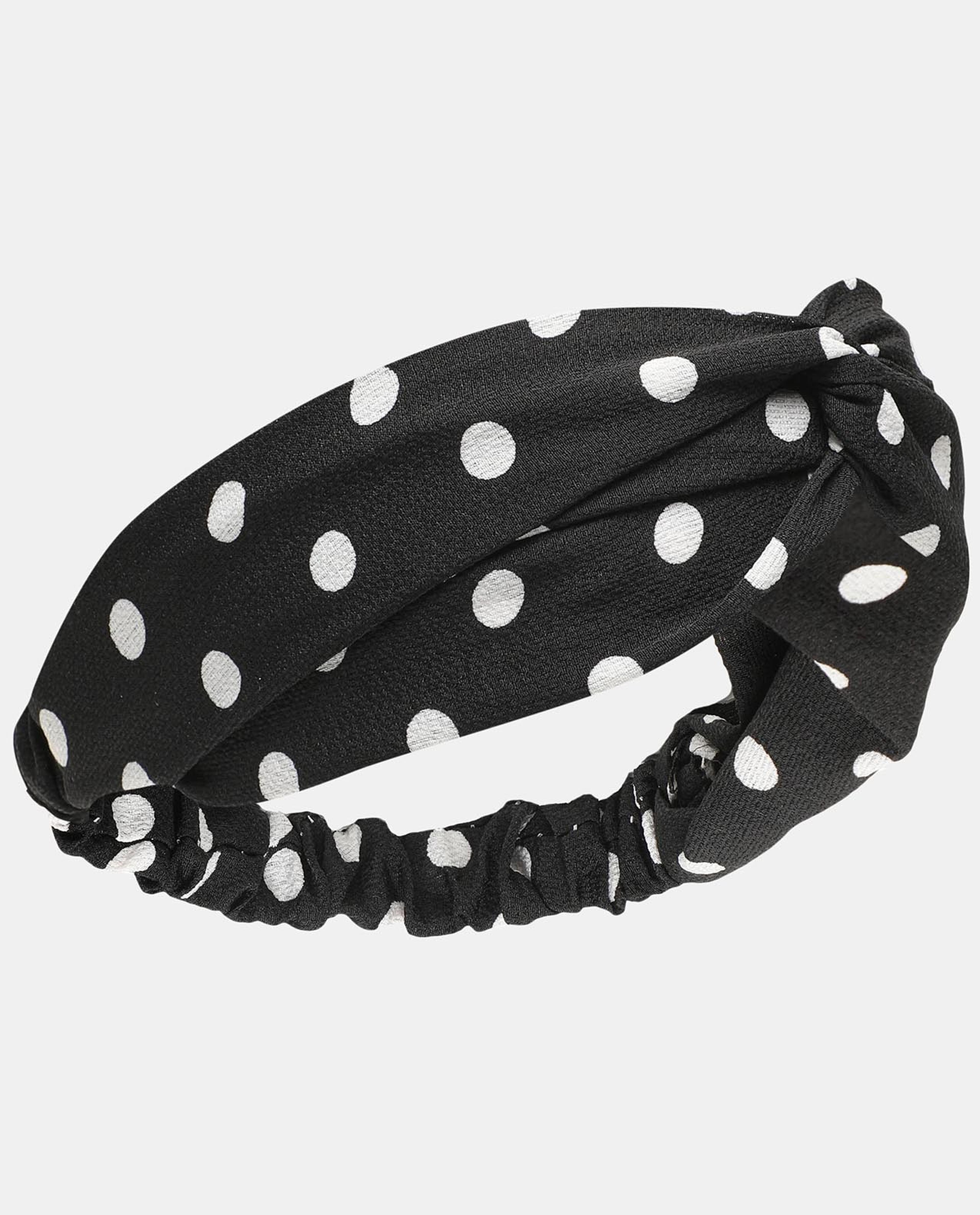 Black Knitted Soft Turban Bow Caps