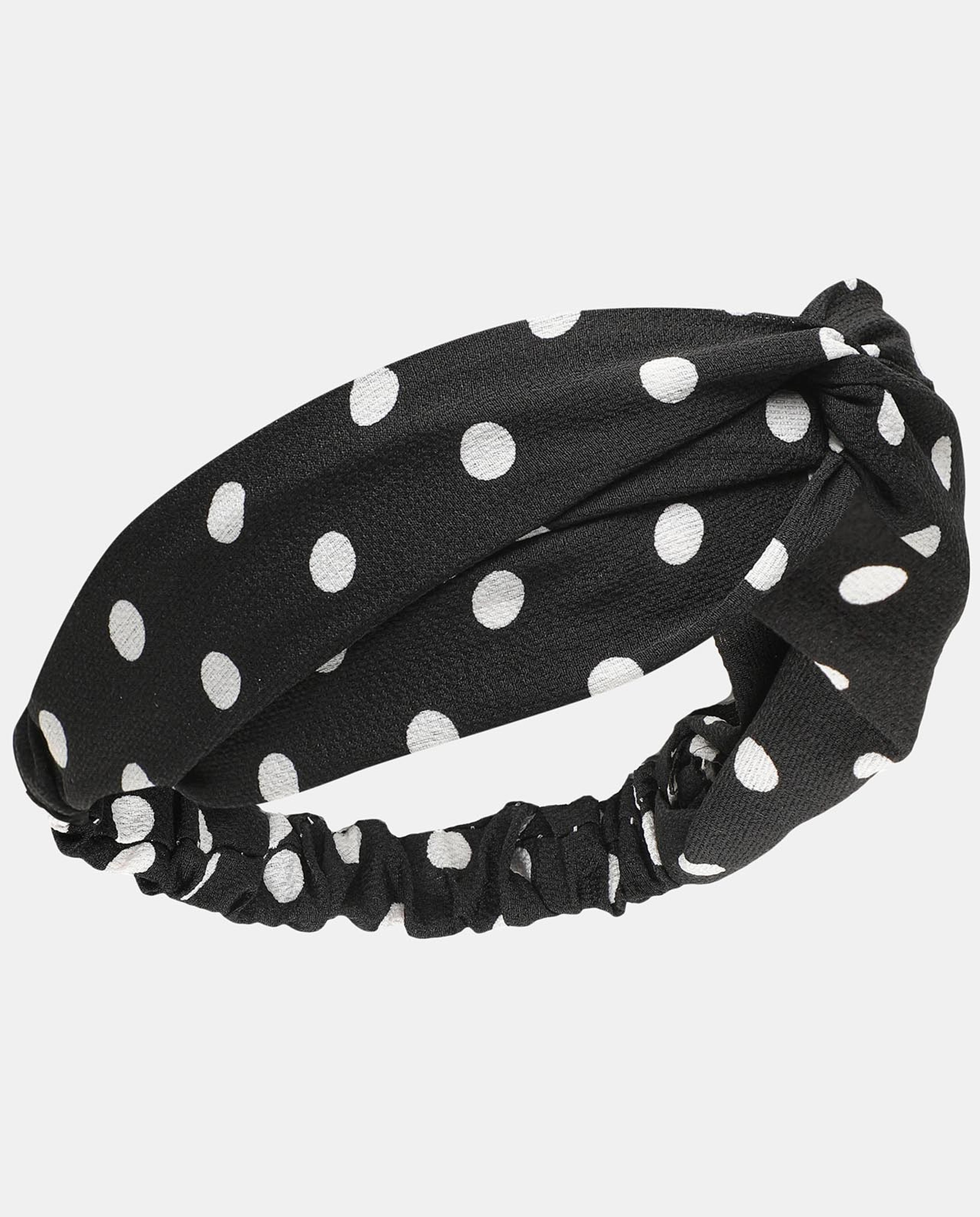 Black Knitted Soft Turban Bow Caps