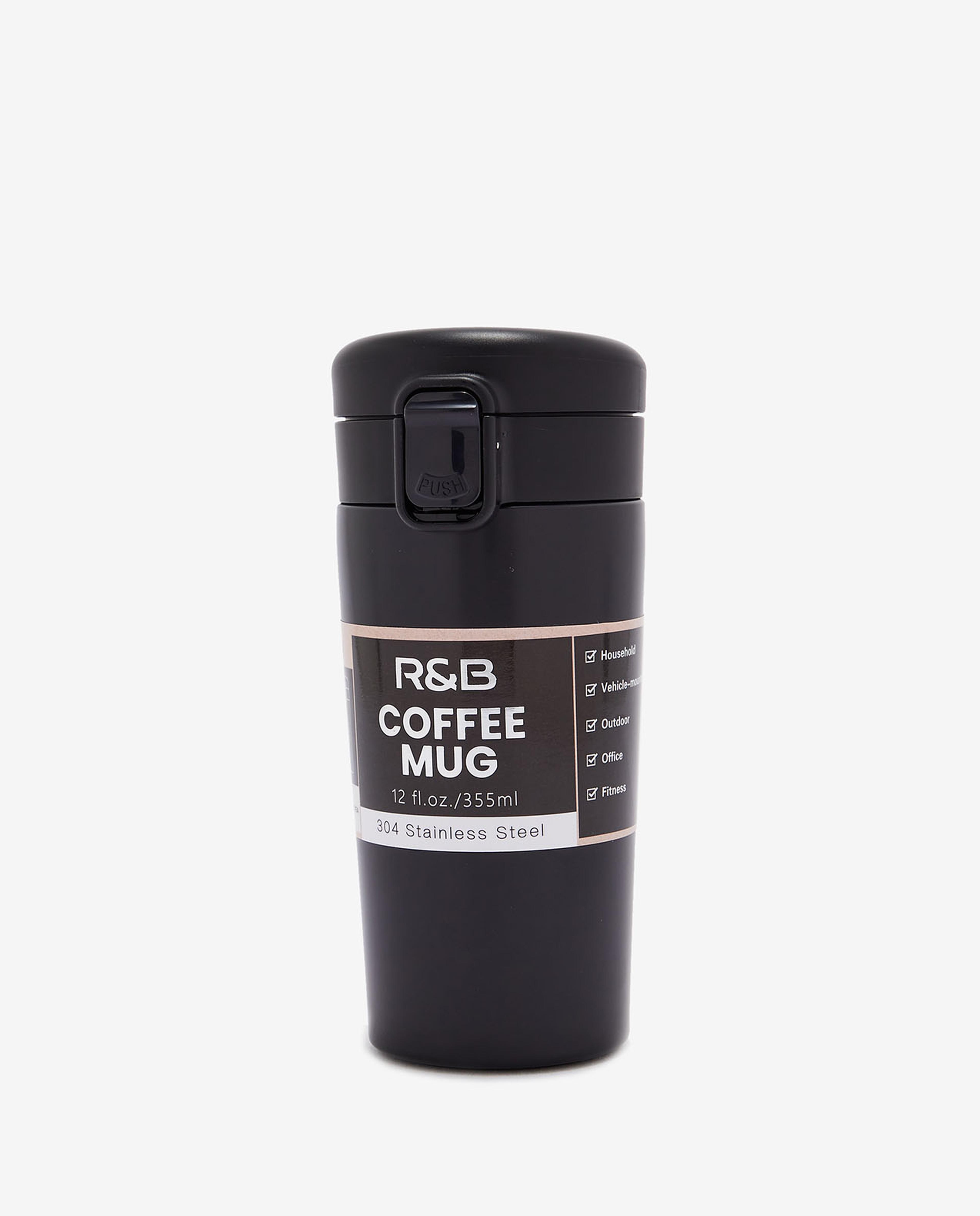 Black Stainless Steel Coffee Mug For Unisex Adults