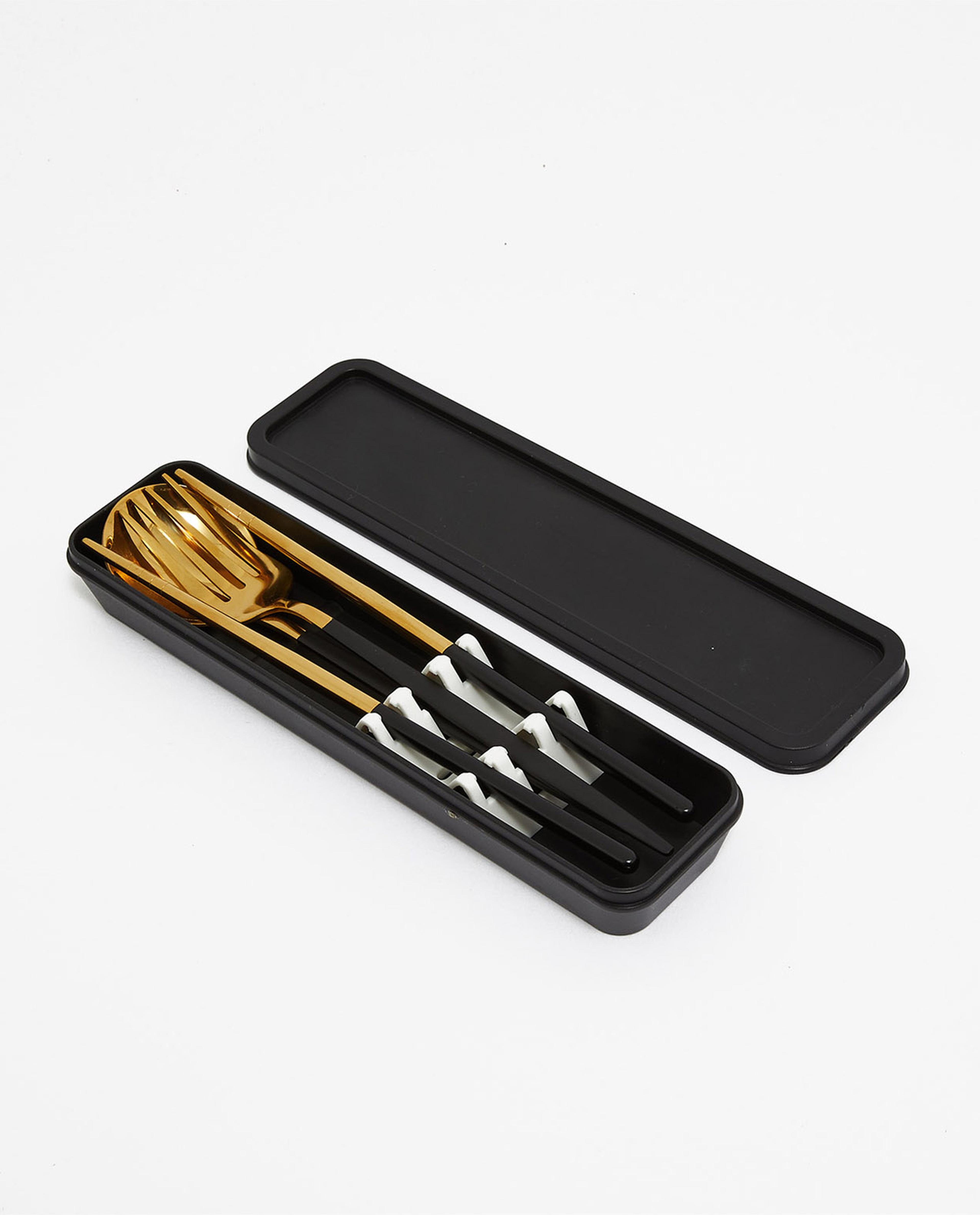 Black Modern Classic Cutlery Set