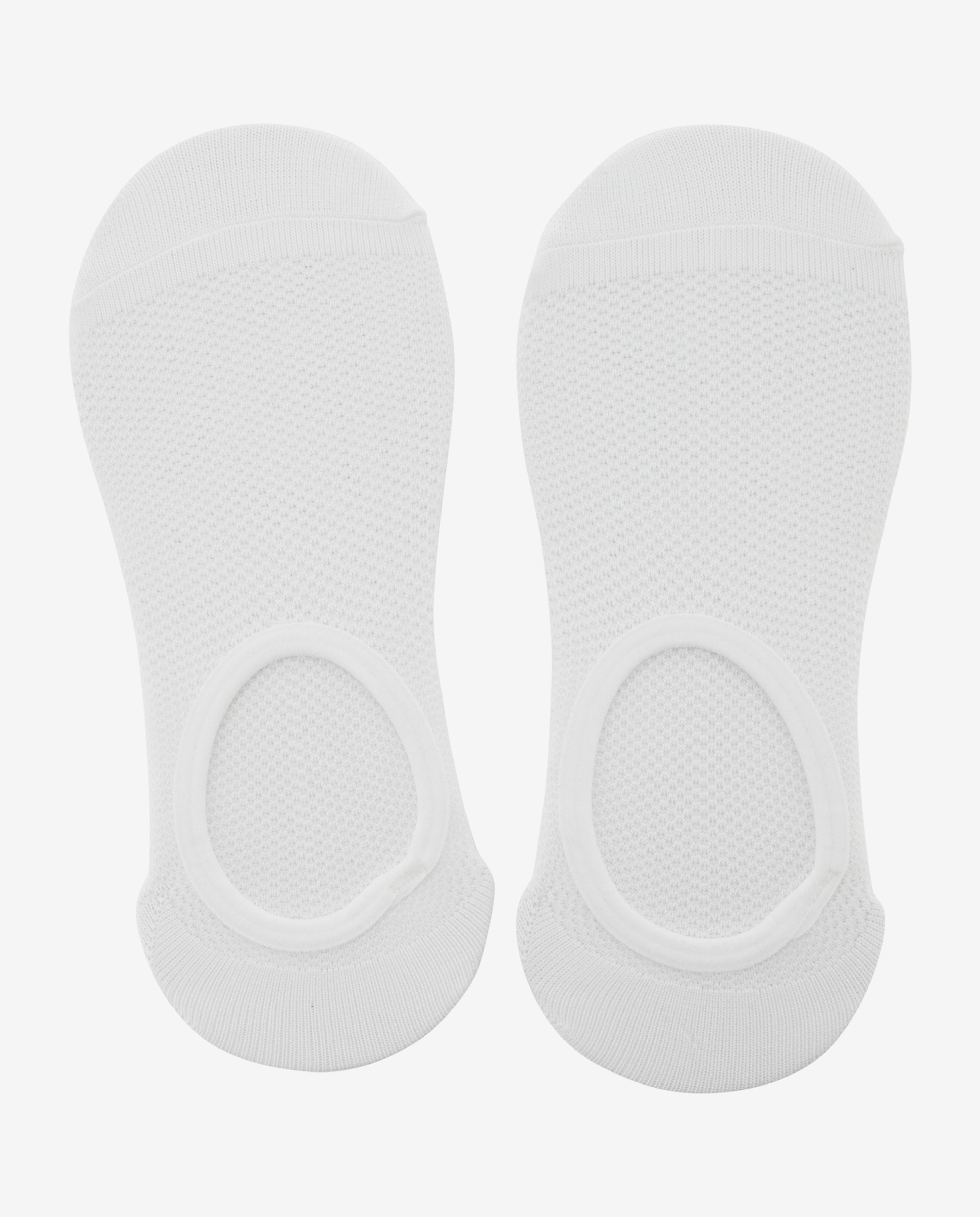 White Invisible Socks-Pack Of 3