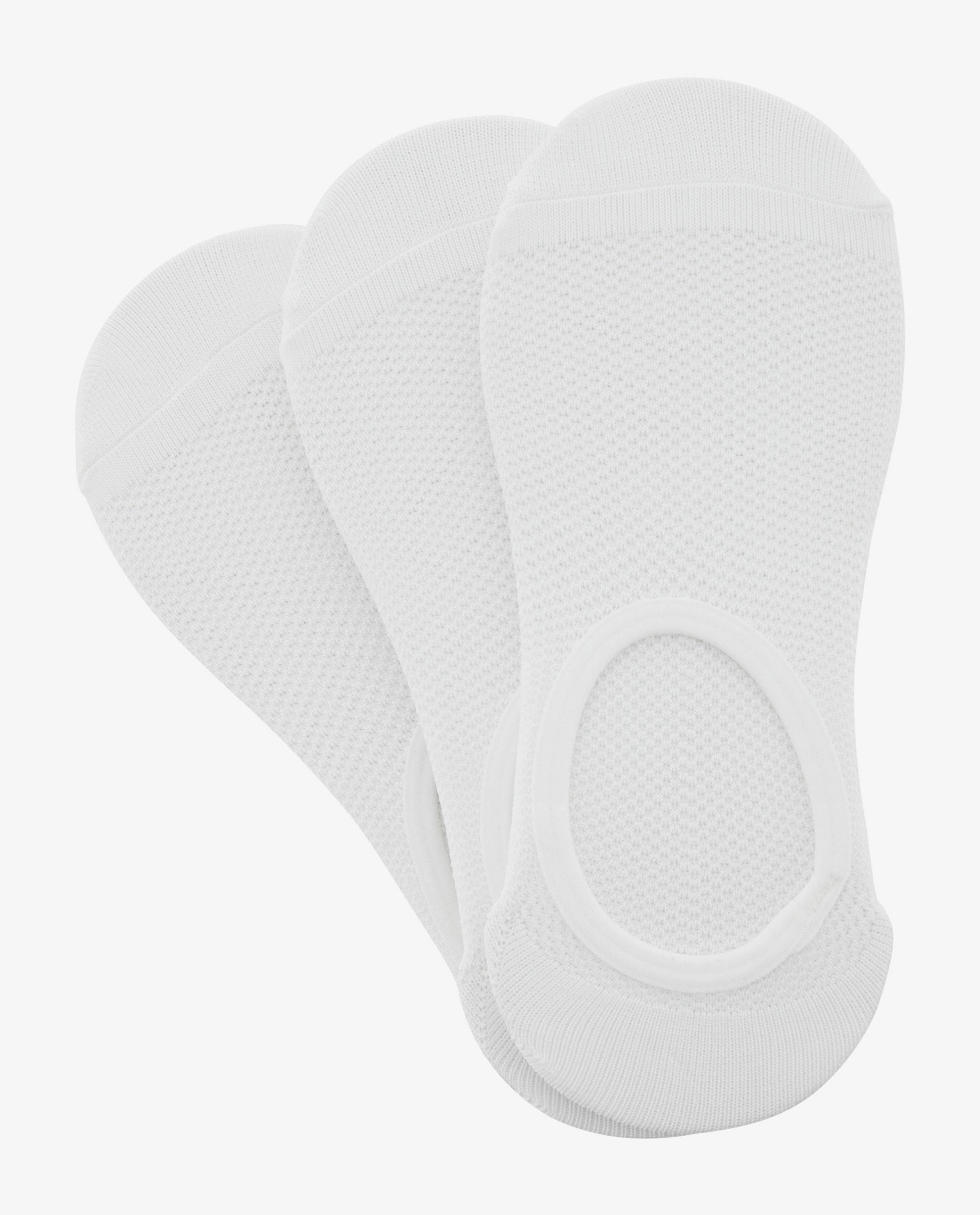 White Invisible Socks-Pack Of 3